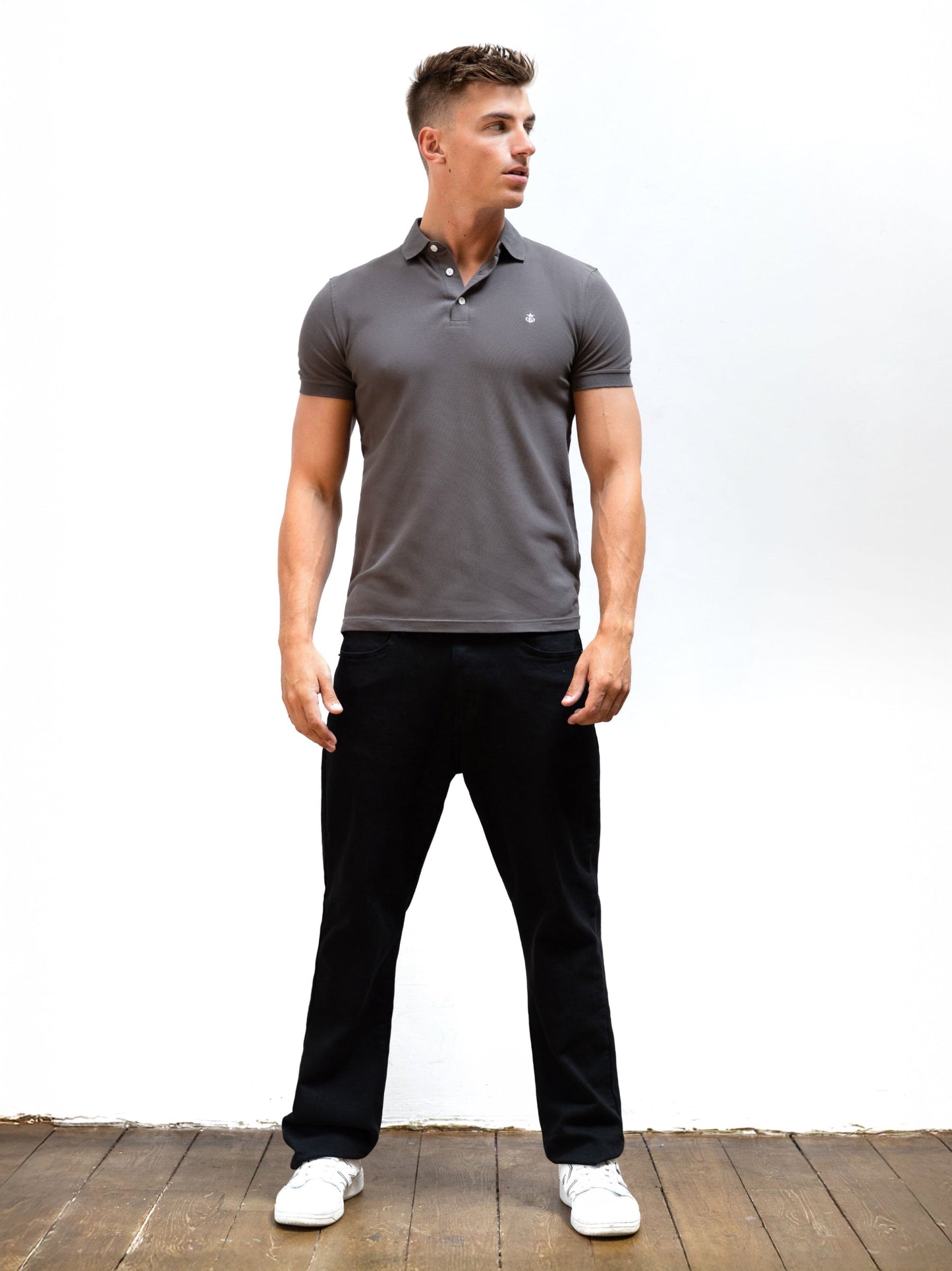 Anchor Polo Shirt - Grey