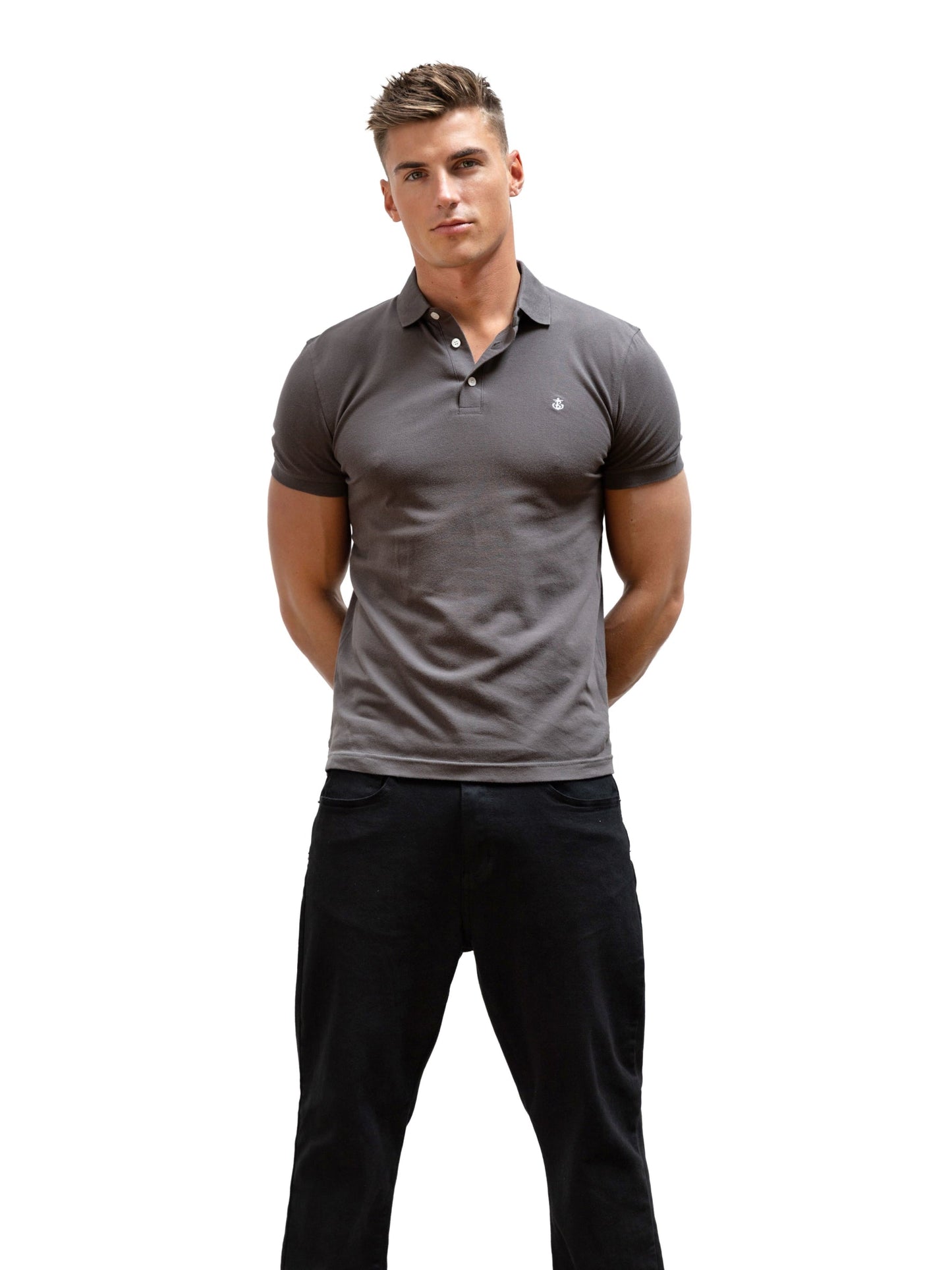 Anchor Polo Shirt - Grey