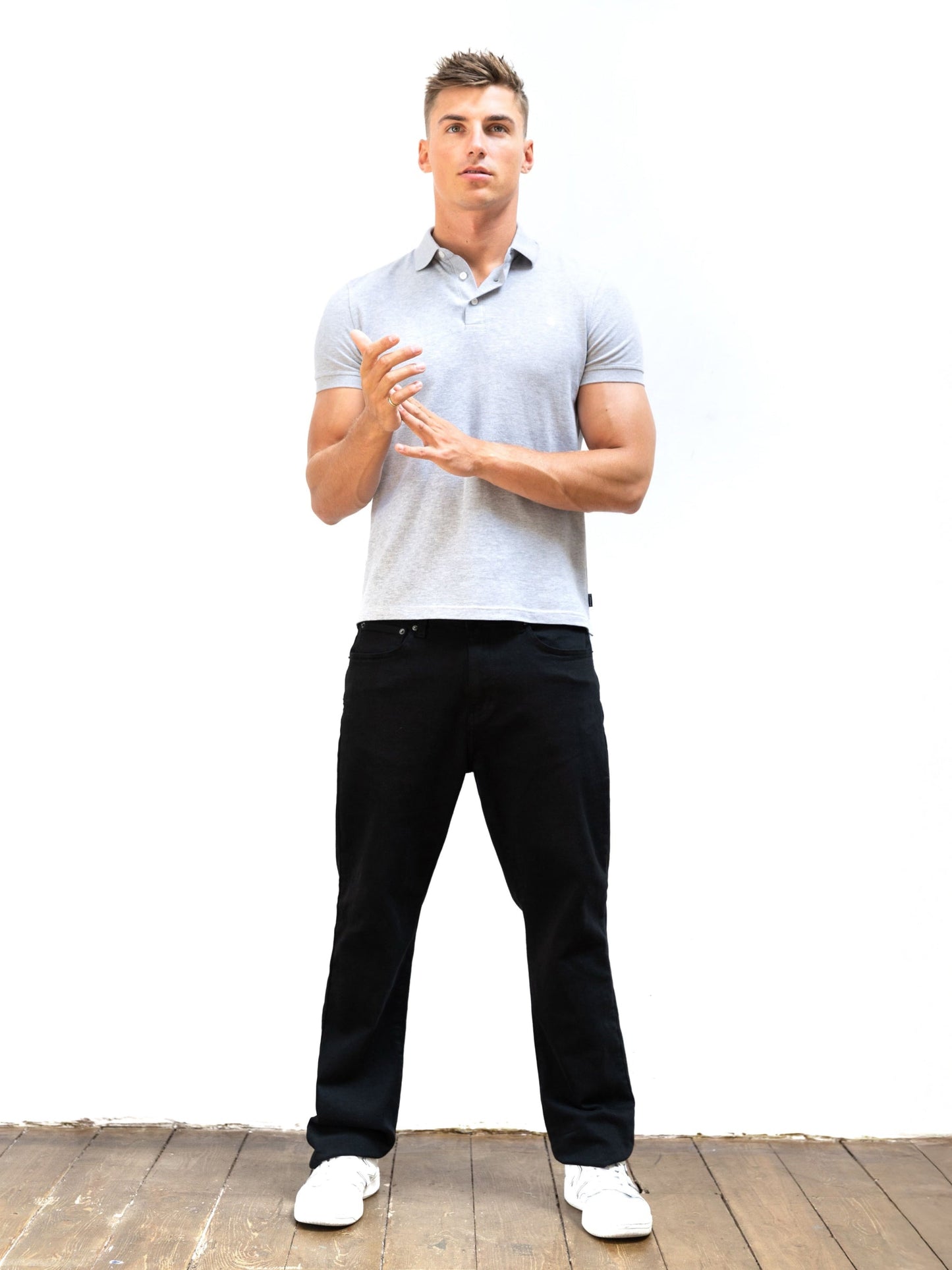 Anchor Polo Shirt - Marl Grey