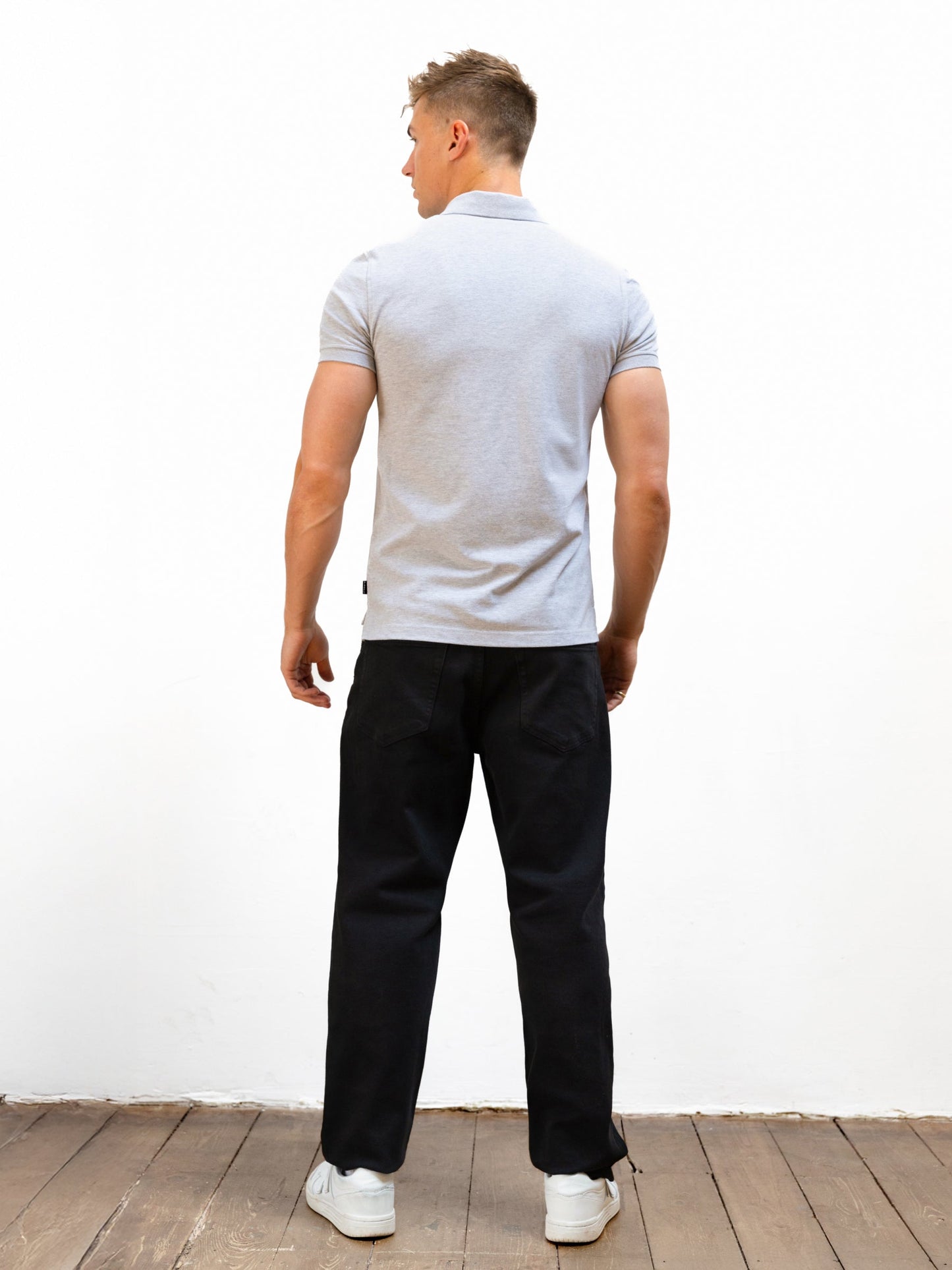 Anchor Polo Shirt - Marl Grey