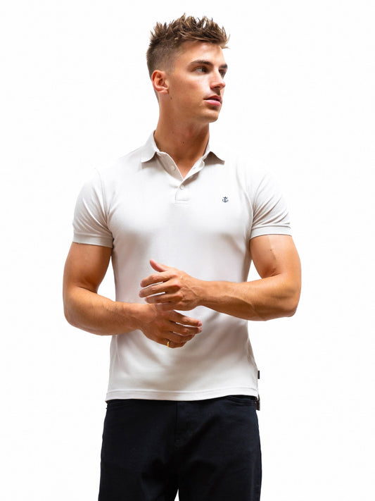 Anchor Polo Shirt - Stone