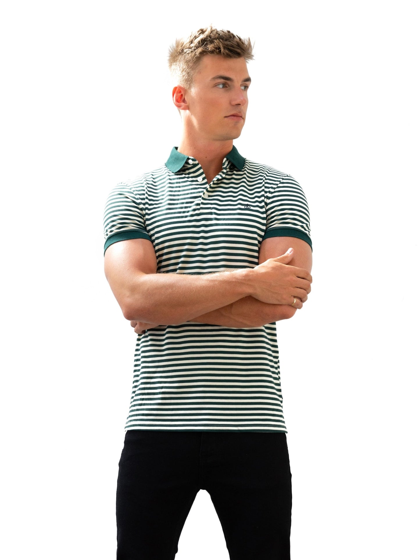 Stripe Polo Shirt - Green