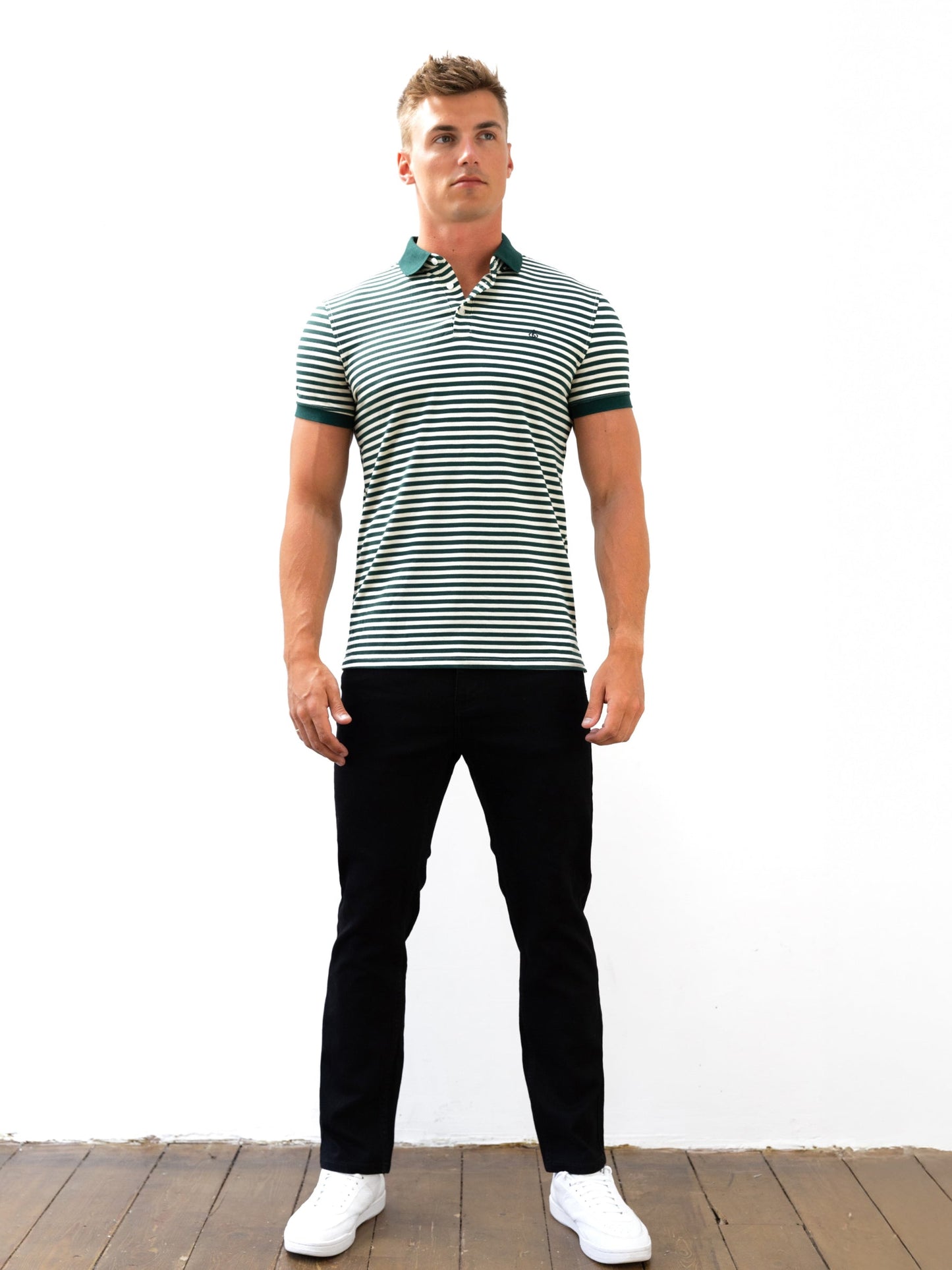 Stripe Polo Shirt - Green