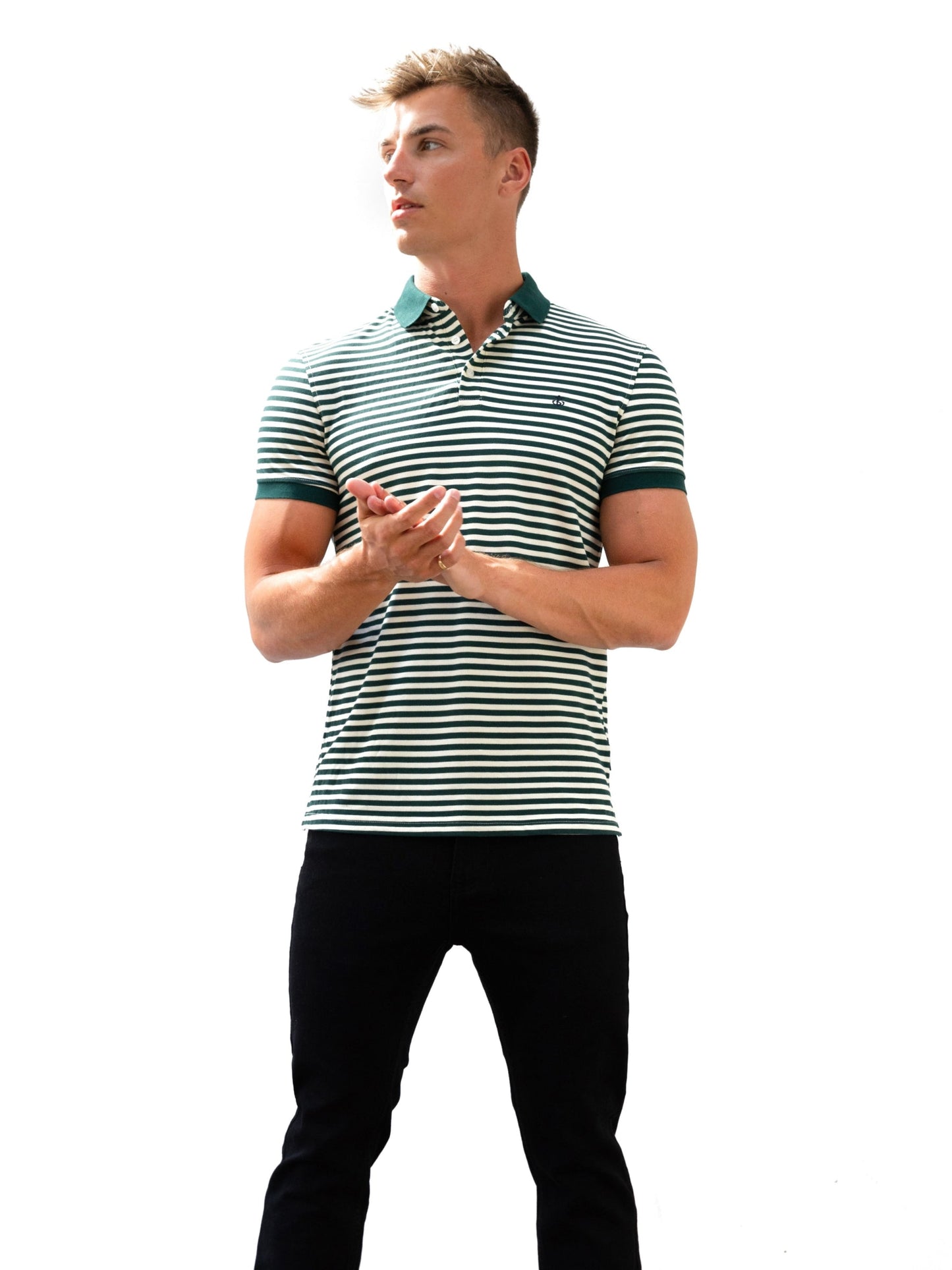 Stripe Polo Shirt - Green
