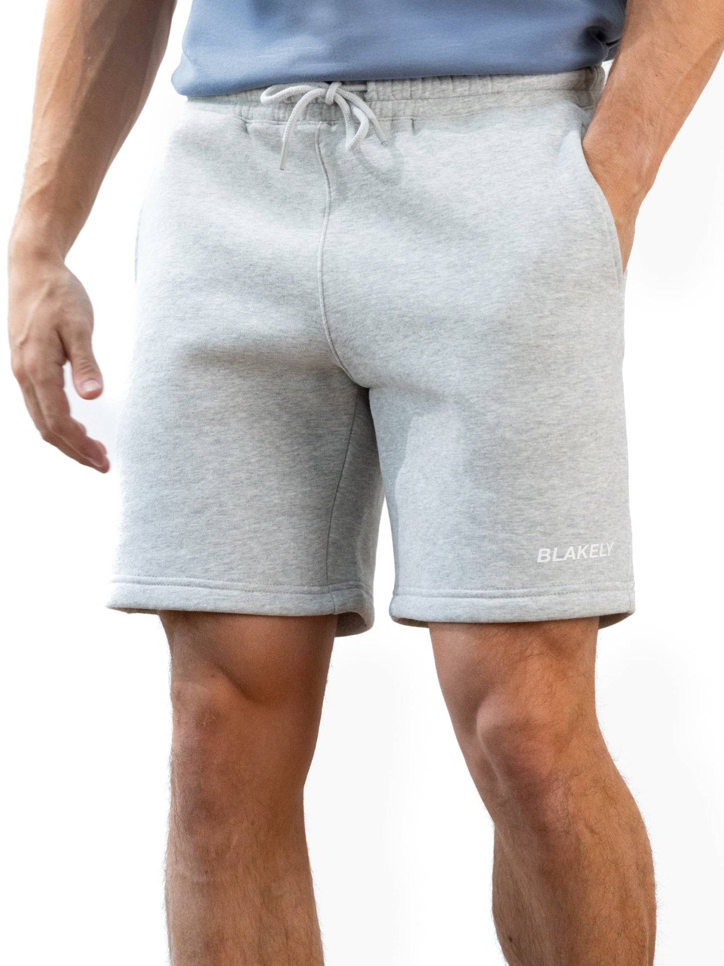 Italic Relaxed Jogger Shorts - Marl Grey