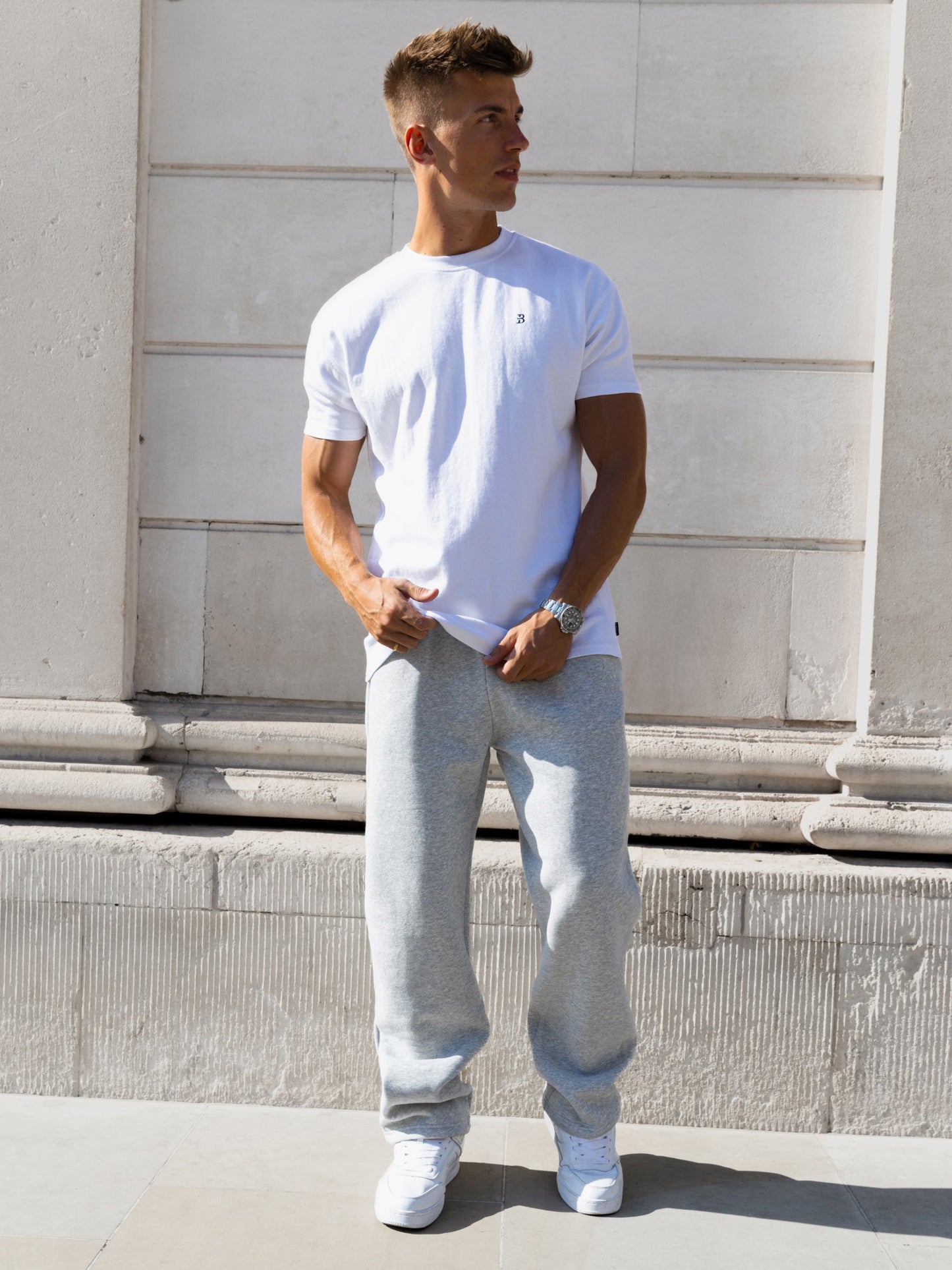 Declan Relaxed Sweatpants - Marl Grey