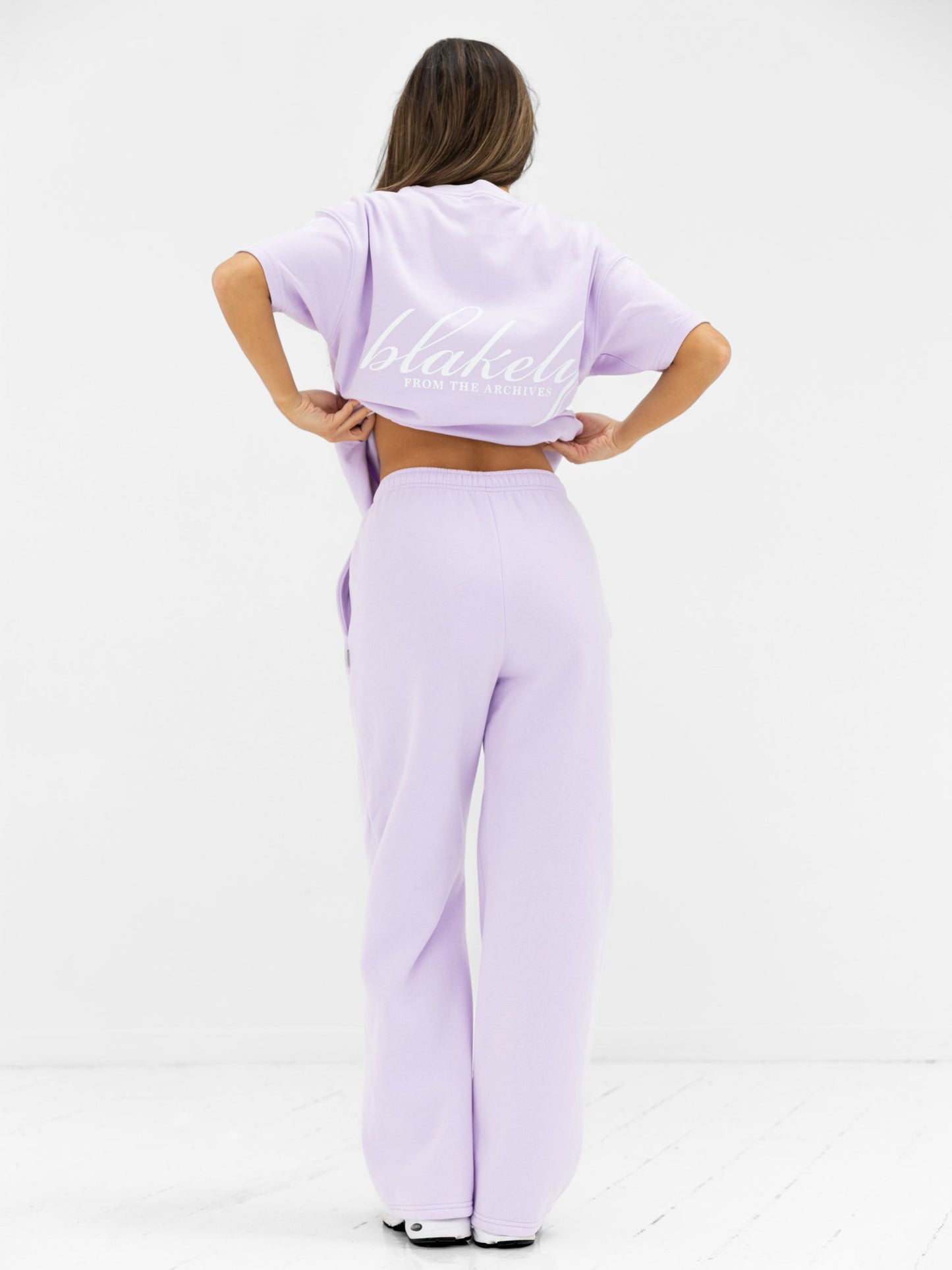 Georgia Wide Leg Sweatpants - Lilac