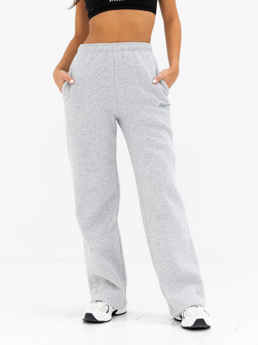 Georgia Wide Leg Sweatpants - Marl Grey