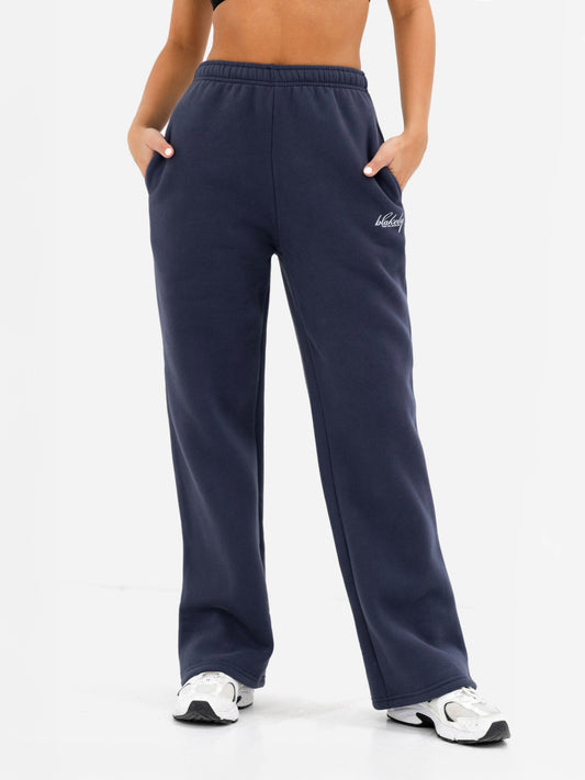 Georgia Wide Leg Sweatpants - True Navy