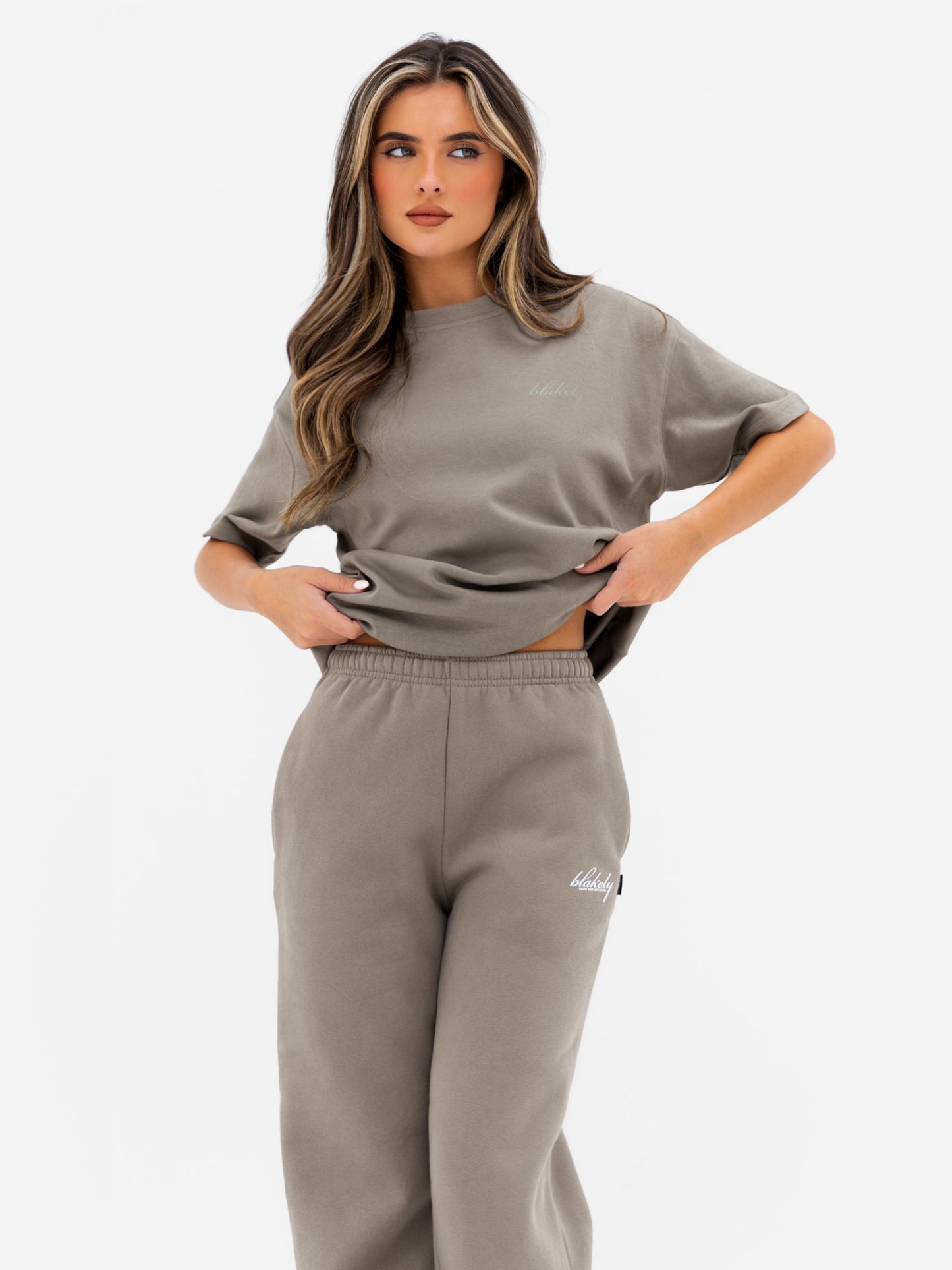 Georgia Wide Leg Sweatpants - Safari Green