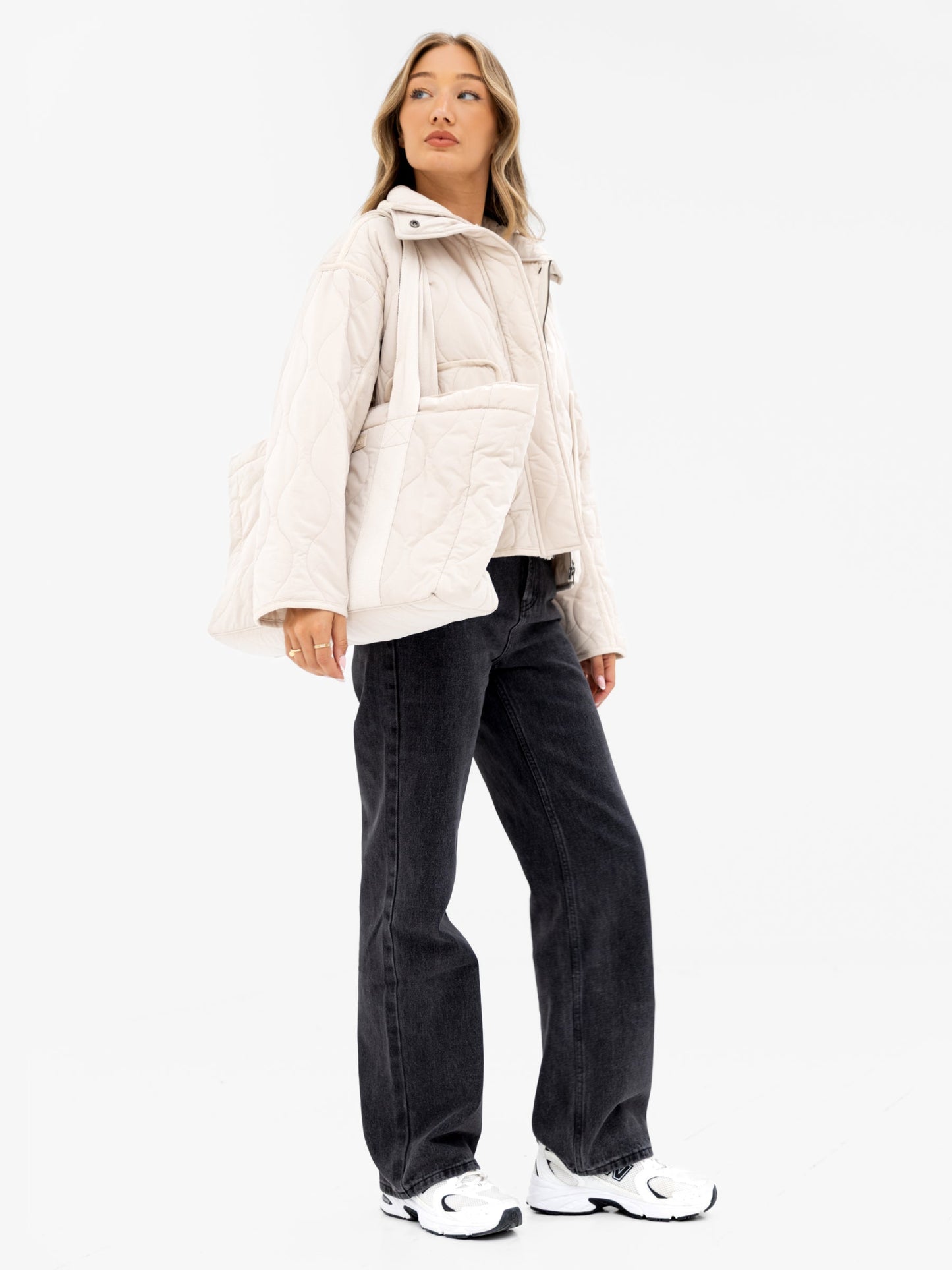 Ariana Quilted Jacket - Chalk