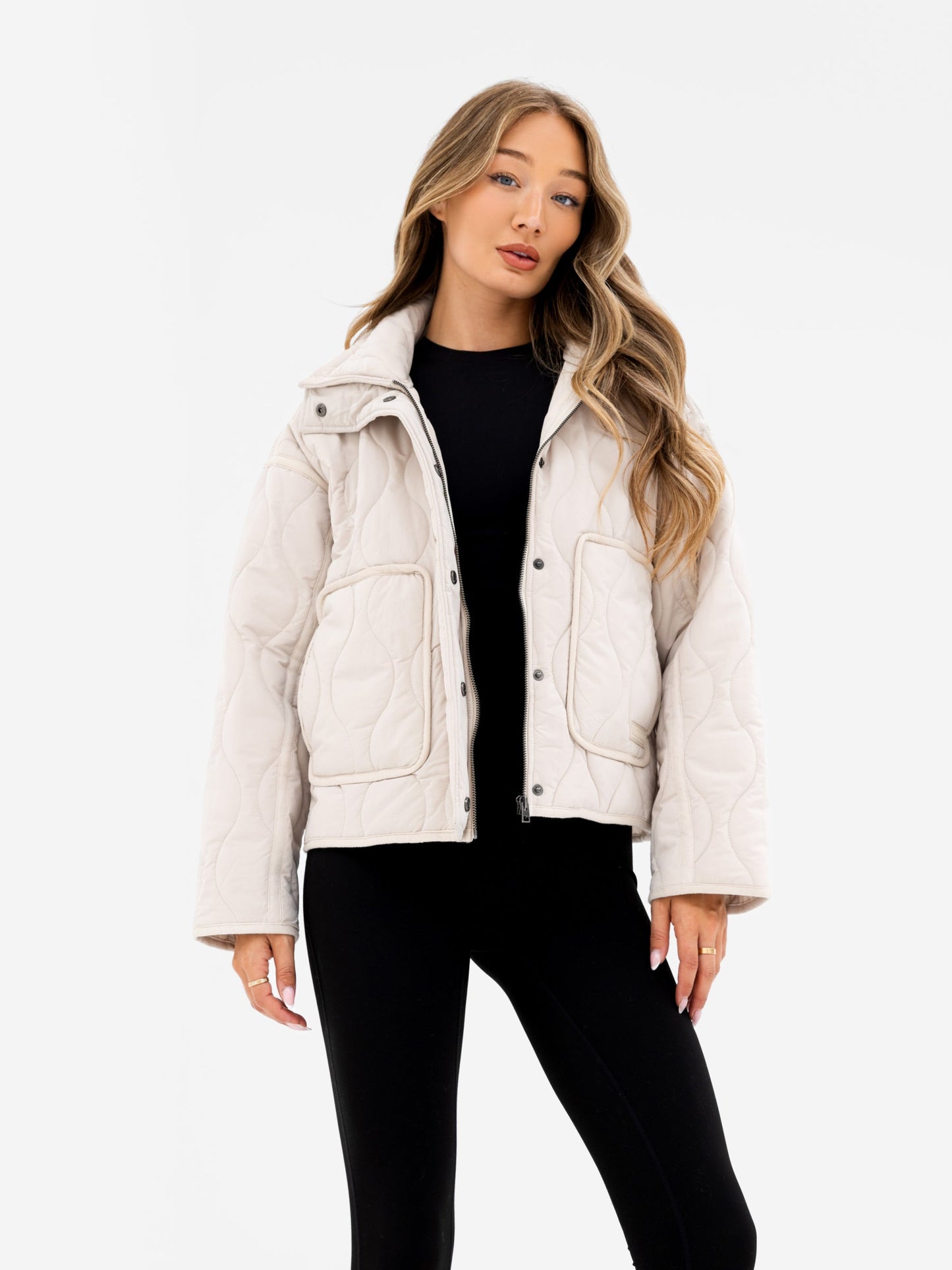 Ariana Quilted Jacket - Chalk