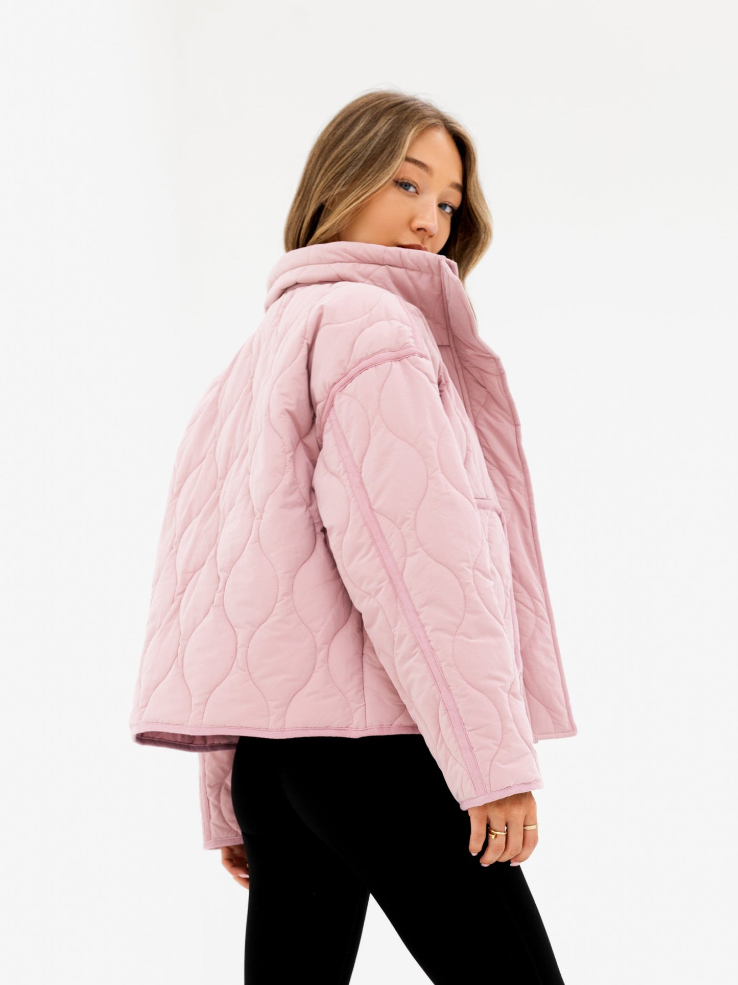 Ariana Quilted Jacket - Soft Pink