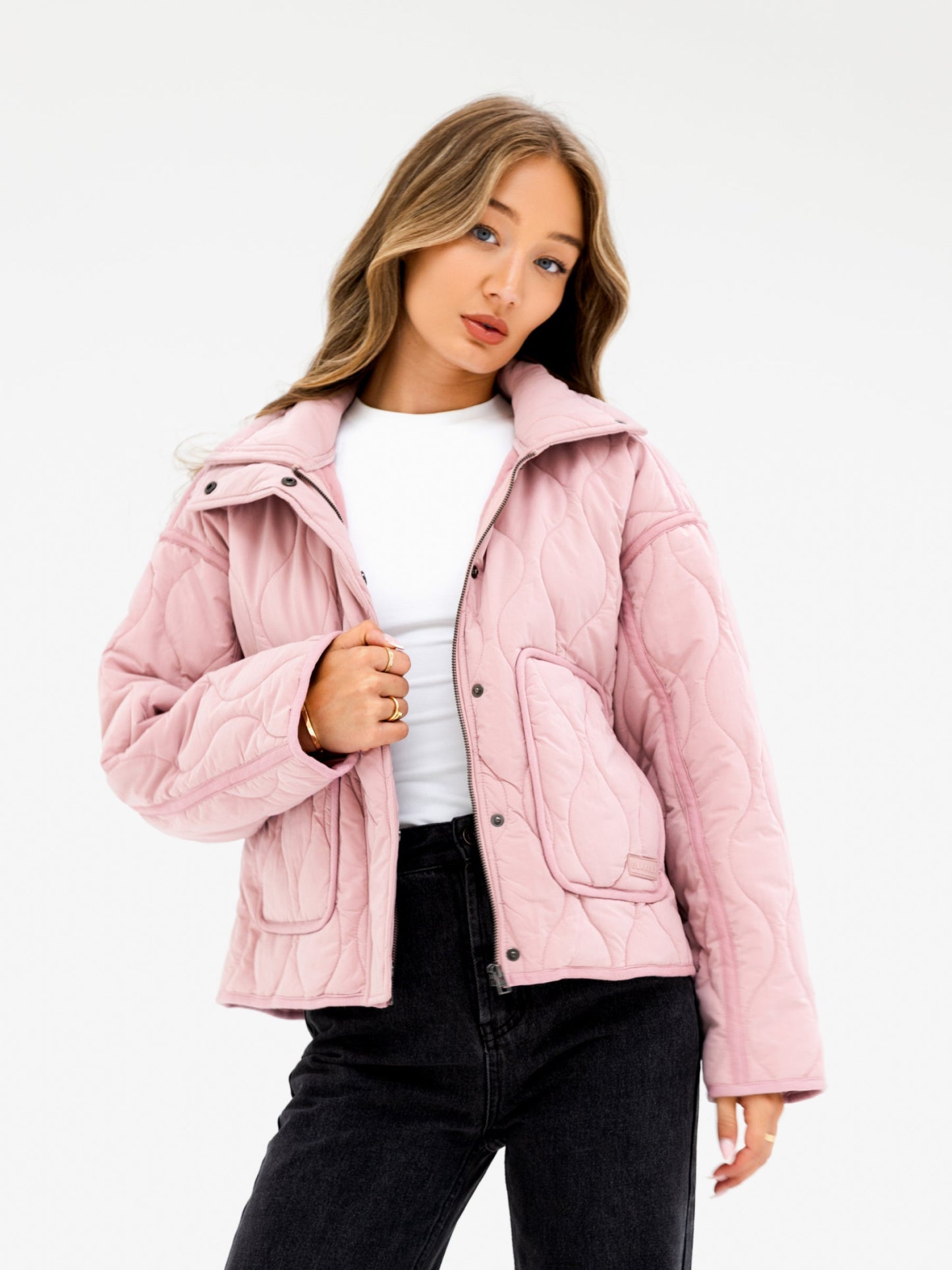 Ariana Quilted Jacket - Soft Pink