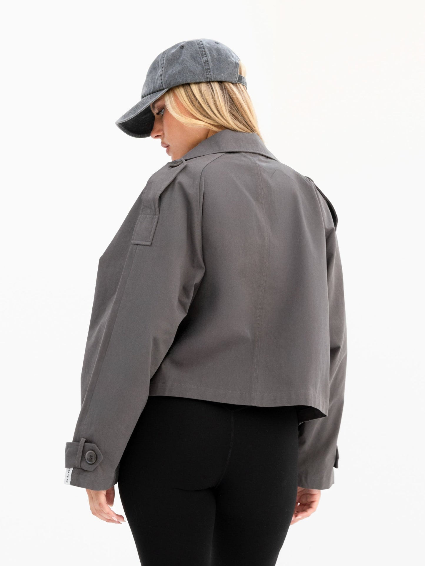 Amara Short Trench Coat - Grey