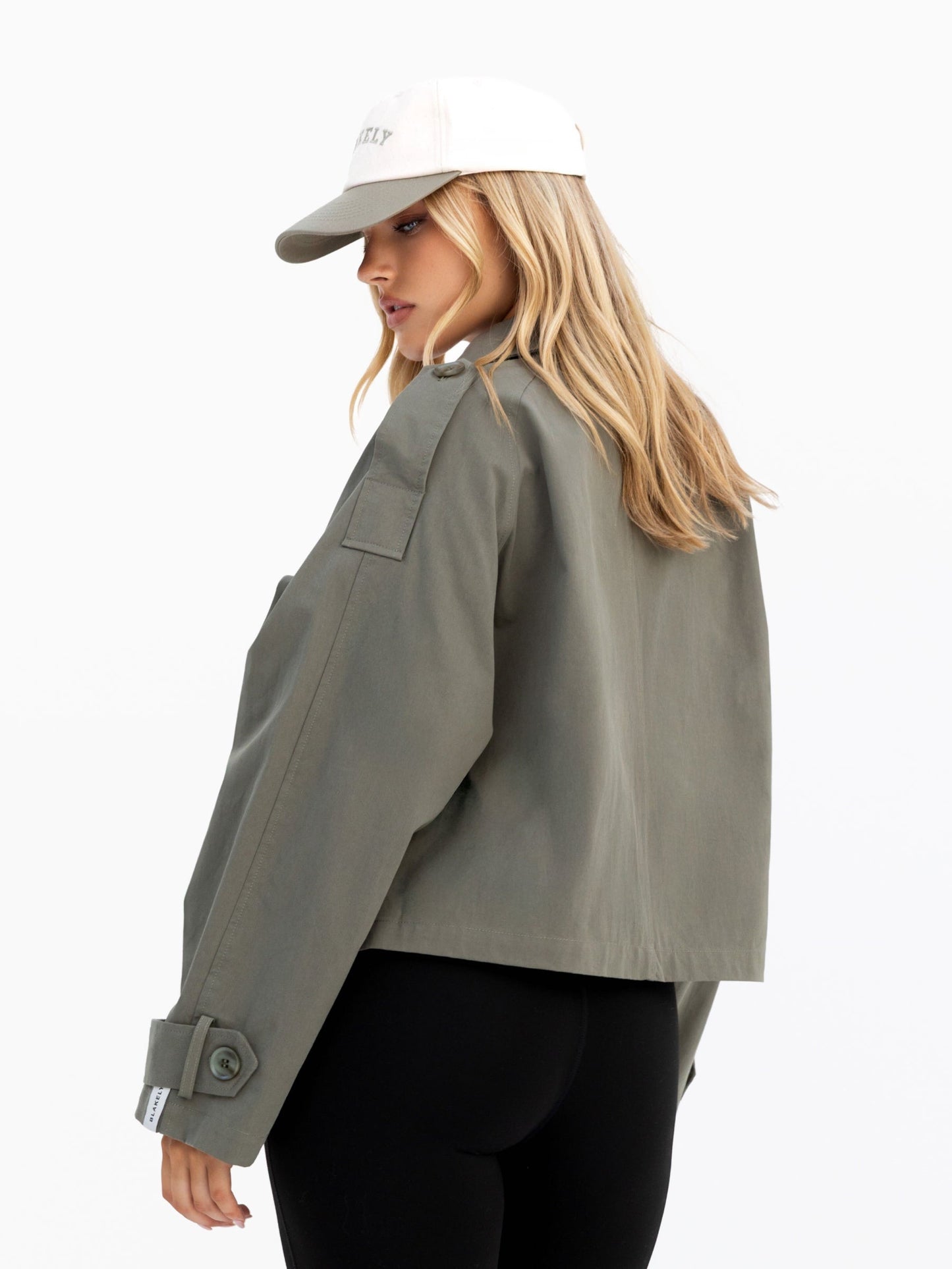 Amara Short Trench Coat - Hunter Green