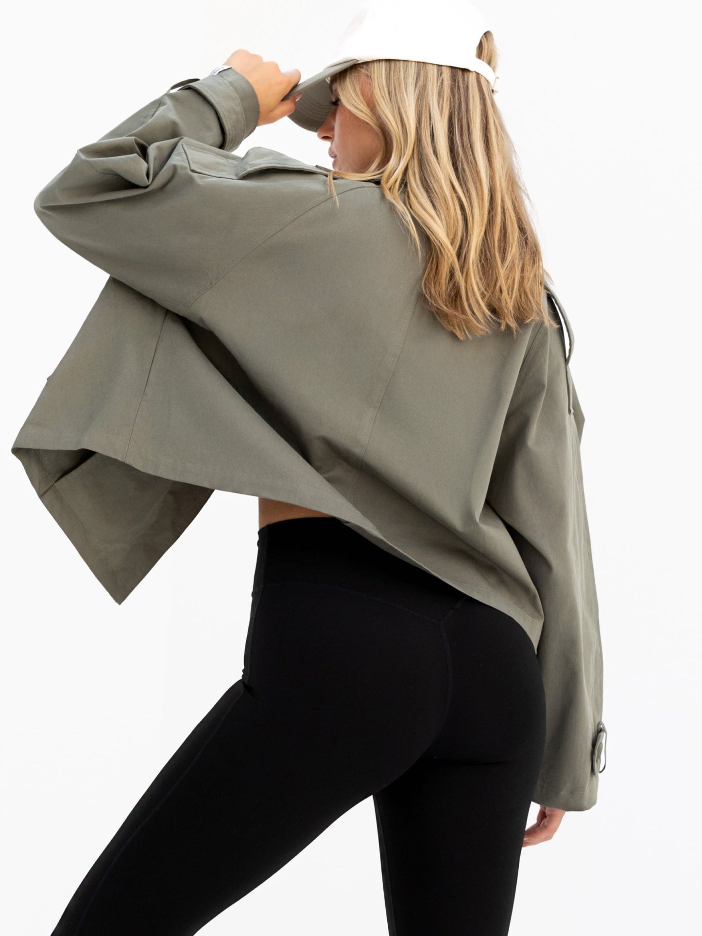 Amara Short Trench Coat - Hunter Green