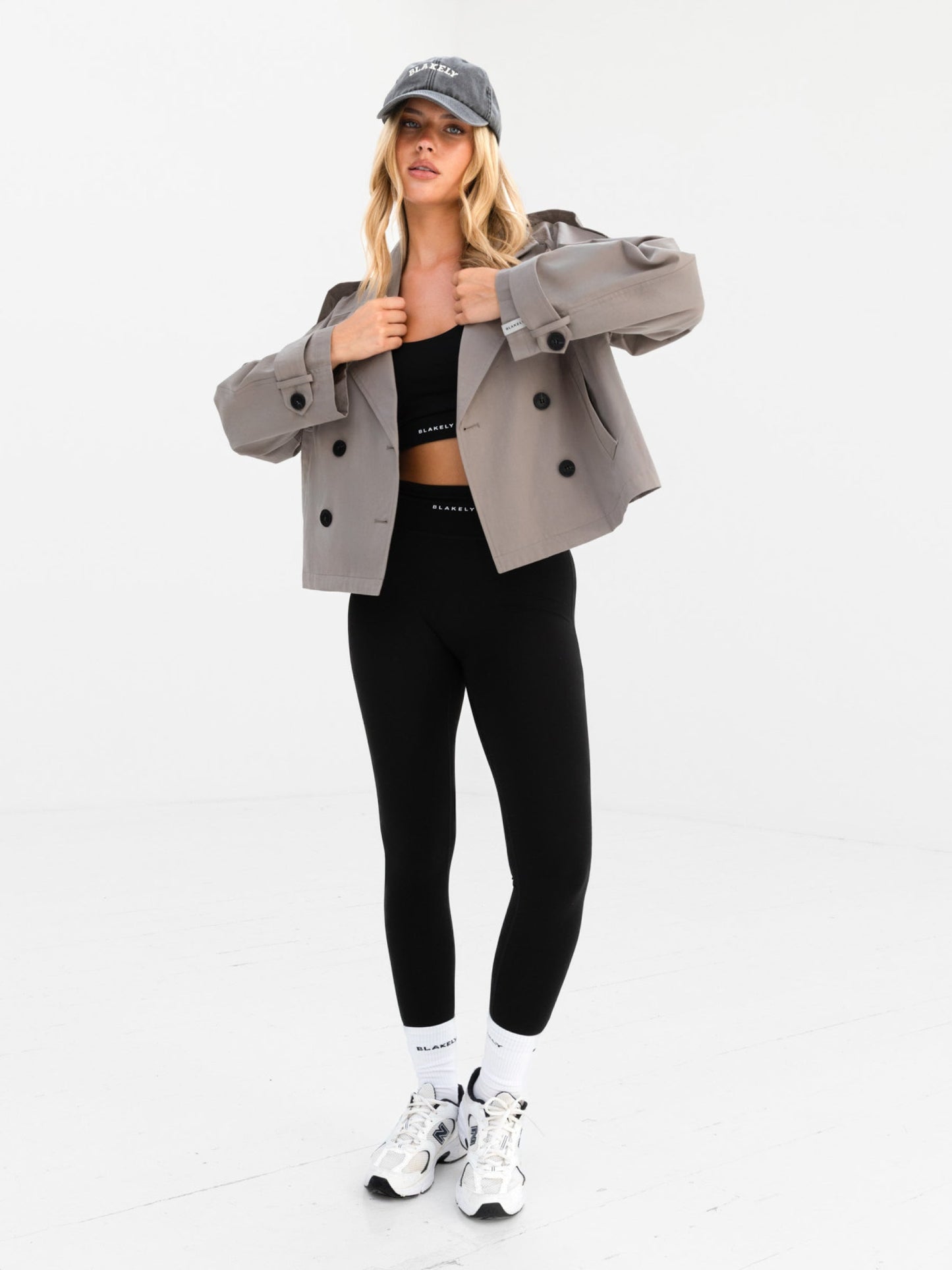 Amara Short Trench Coat - Stone