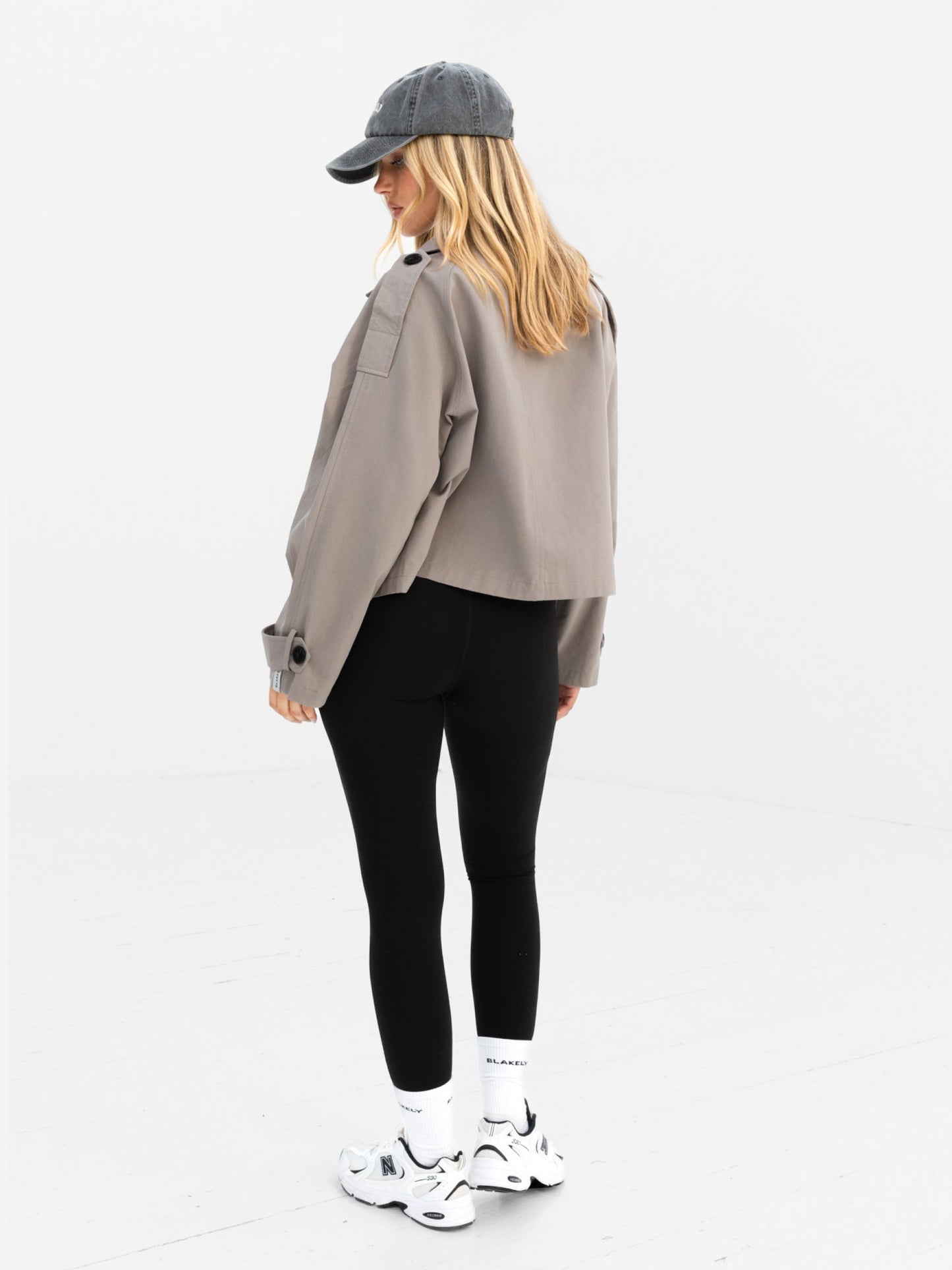 Amara Short Trench Coat - Stone