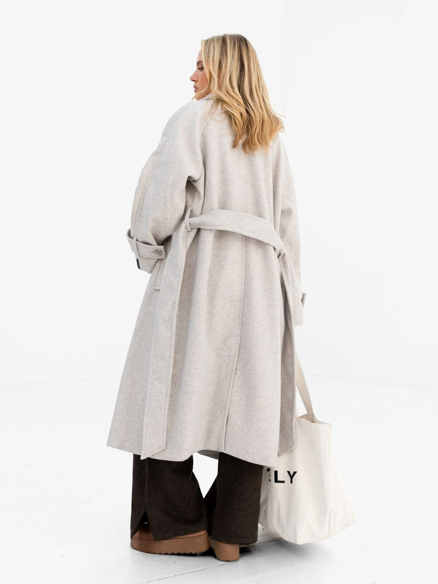 Madalyn Longline Coat - Light Grey