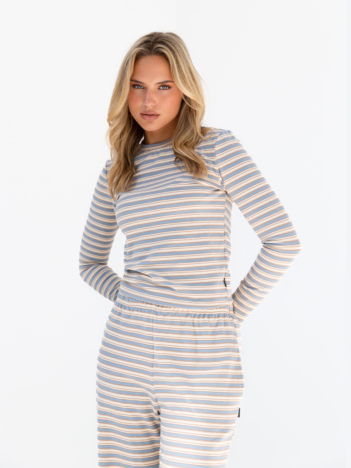 Sadie Stripe Top - Baby Blue Stripe