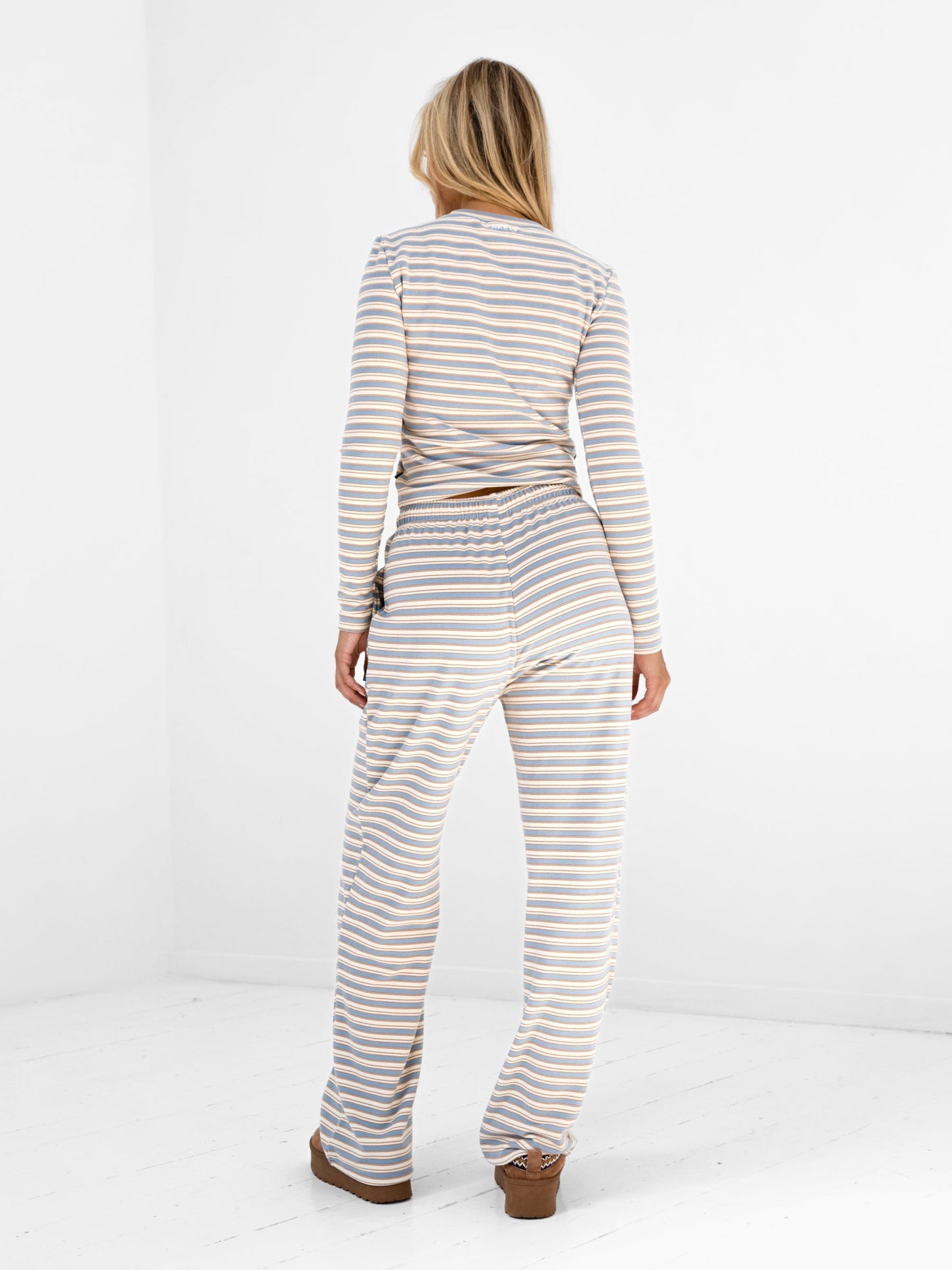 Sadie Stripe Trousers - Baby Blue Stripe