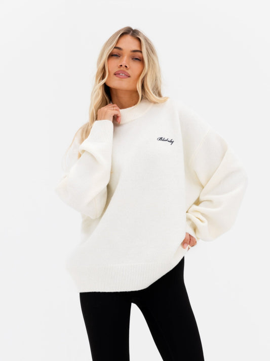 Oversized Knitted Sweater - Cream