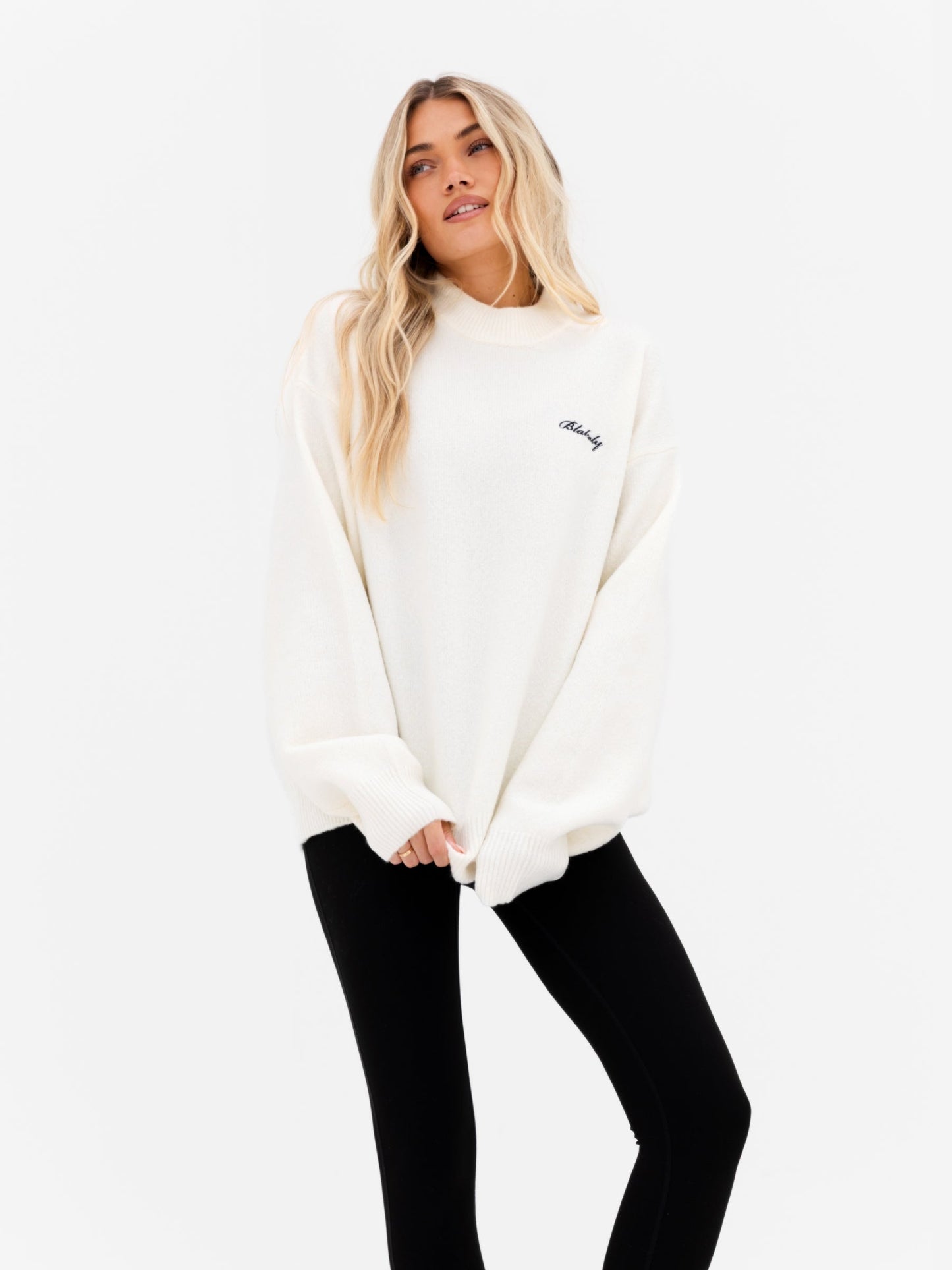 Oversized Knitted Sweater - Cream