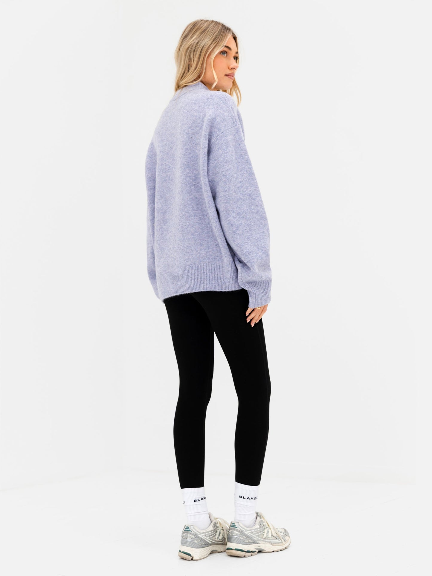 Oversized Knitted Sweater - Lilac