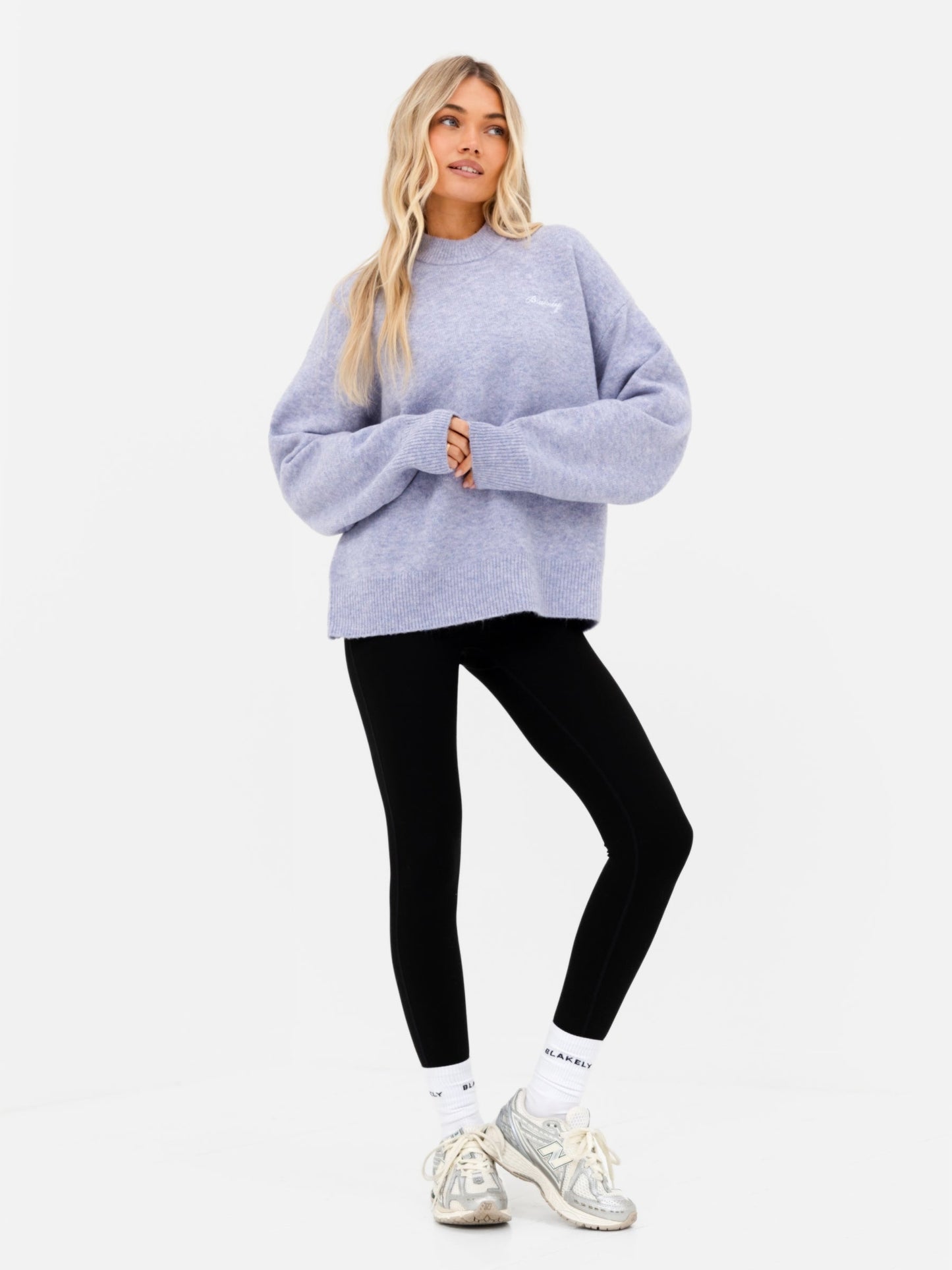 Oversized Knitted Sweater - Lilac
