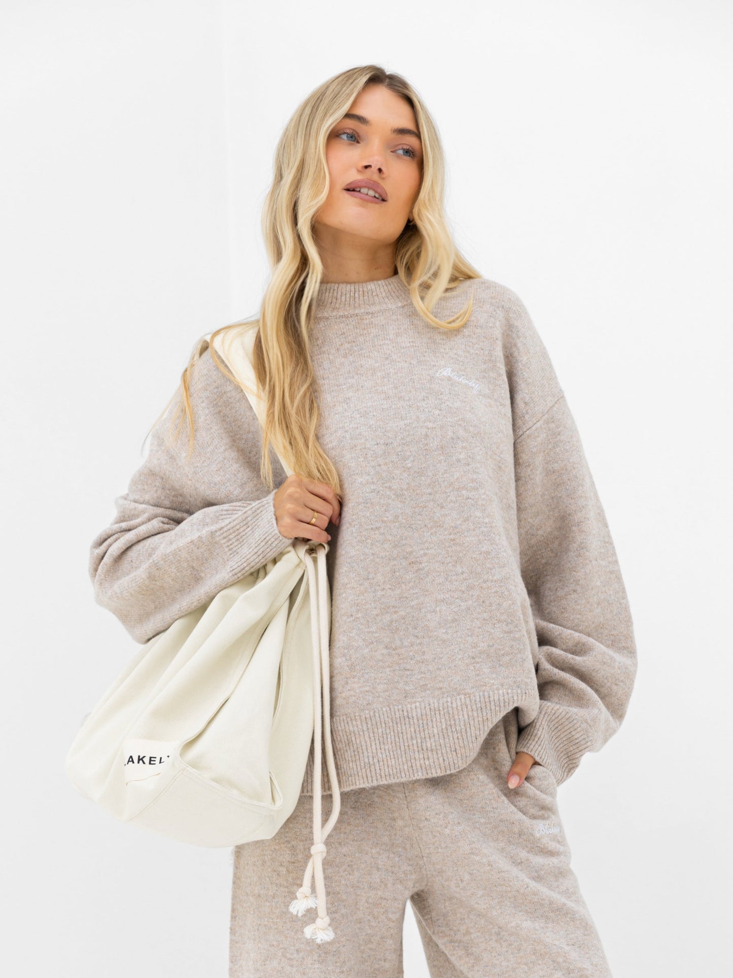 Oversized Knitted Sweater - Toasted Taupe