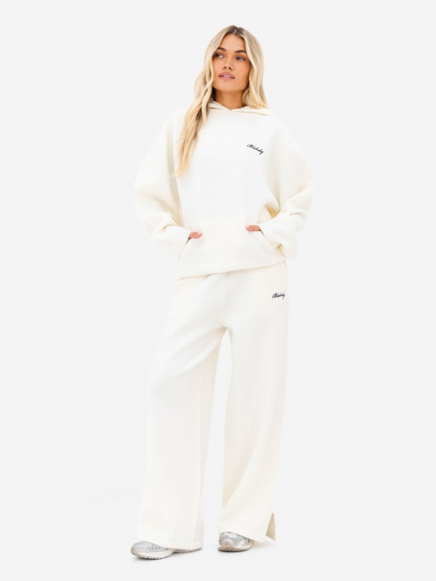 Oversized Knitted Hoodie - Cream