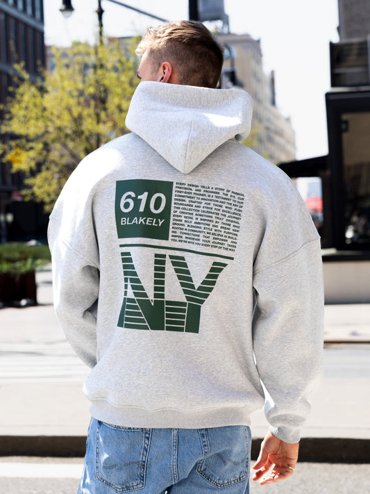 Tribeca 610 Relaxed Hoodie - Marl Grey