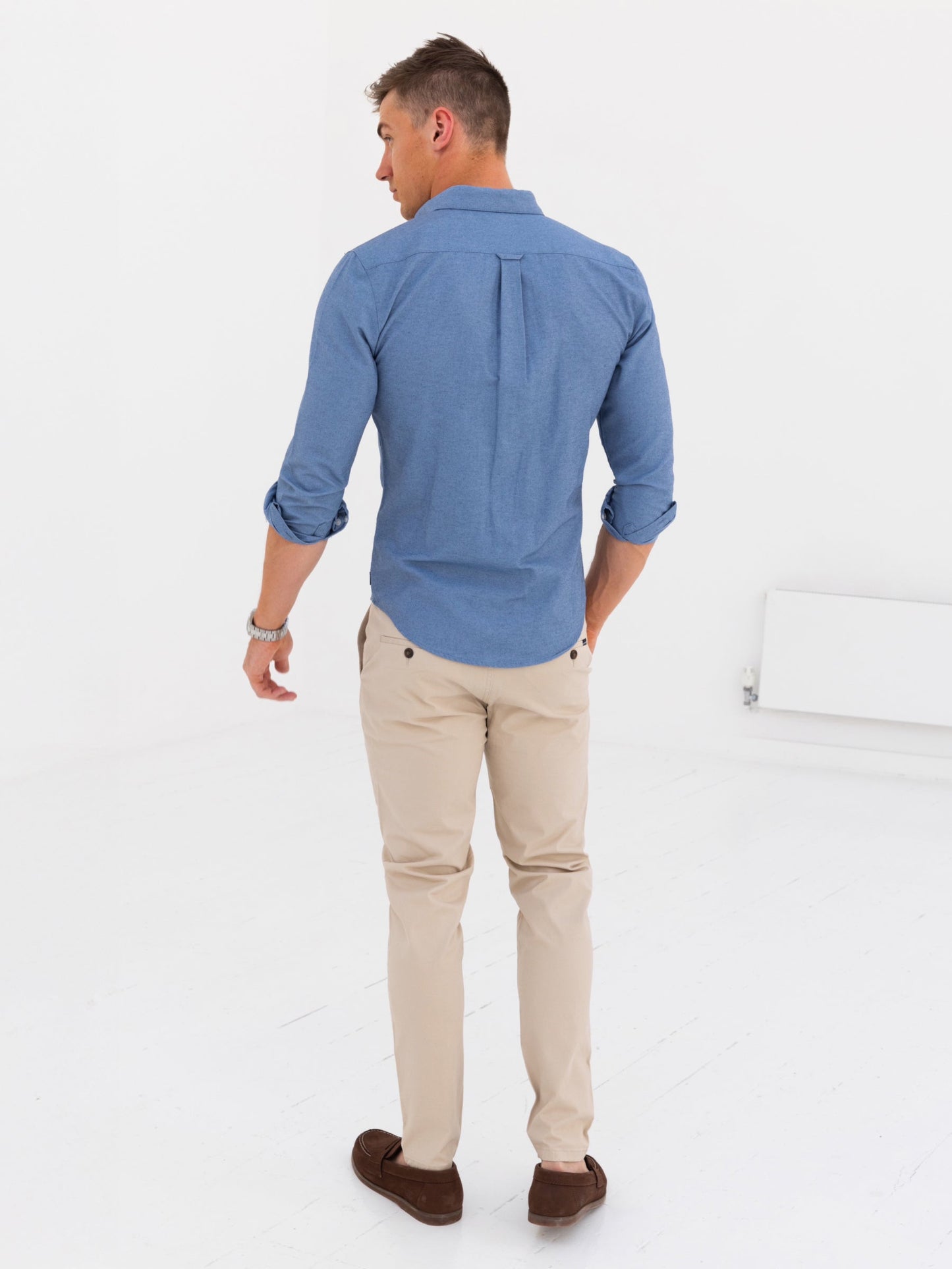 Dallas Long Sleeve Shirt - Denim Blue