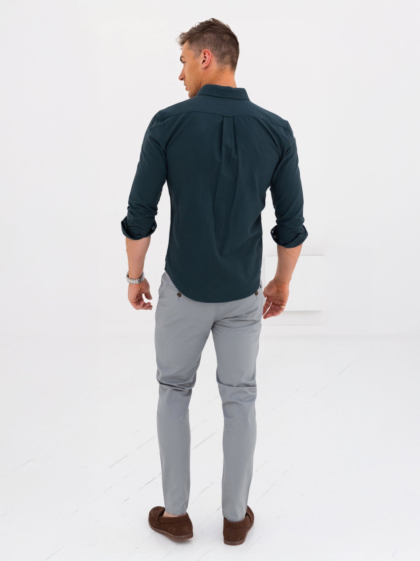 Dallas Long Sleeve Shirt - Dark Teal