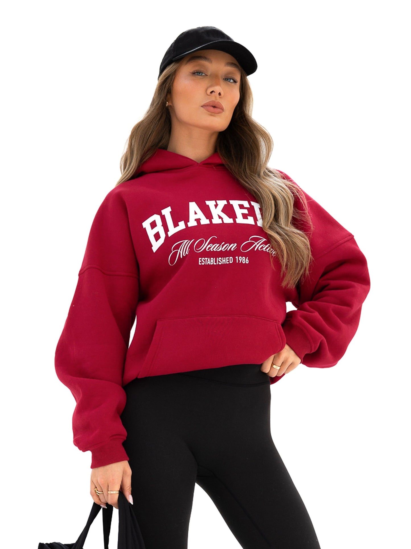 Melrose Oversized Hoodie - Cherry Red