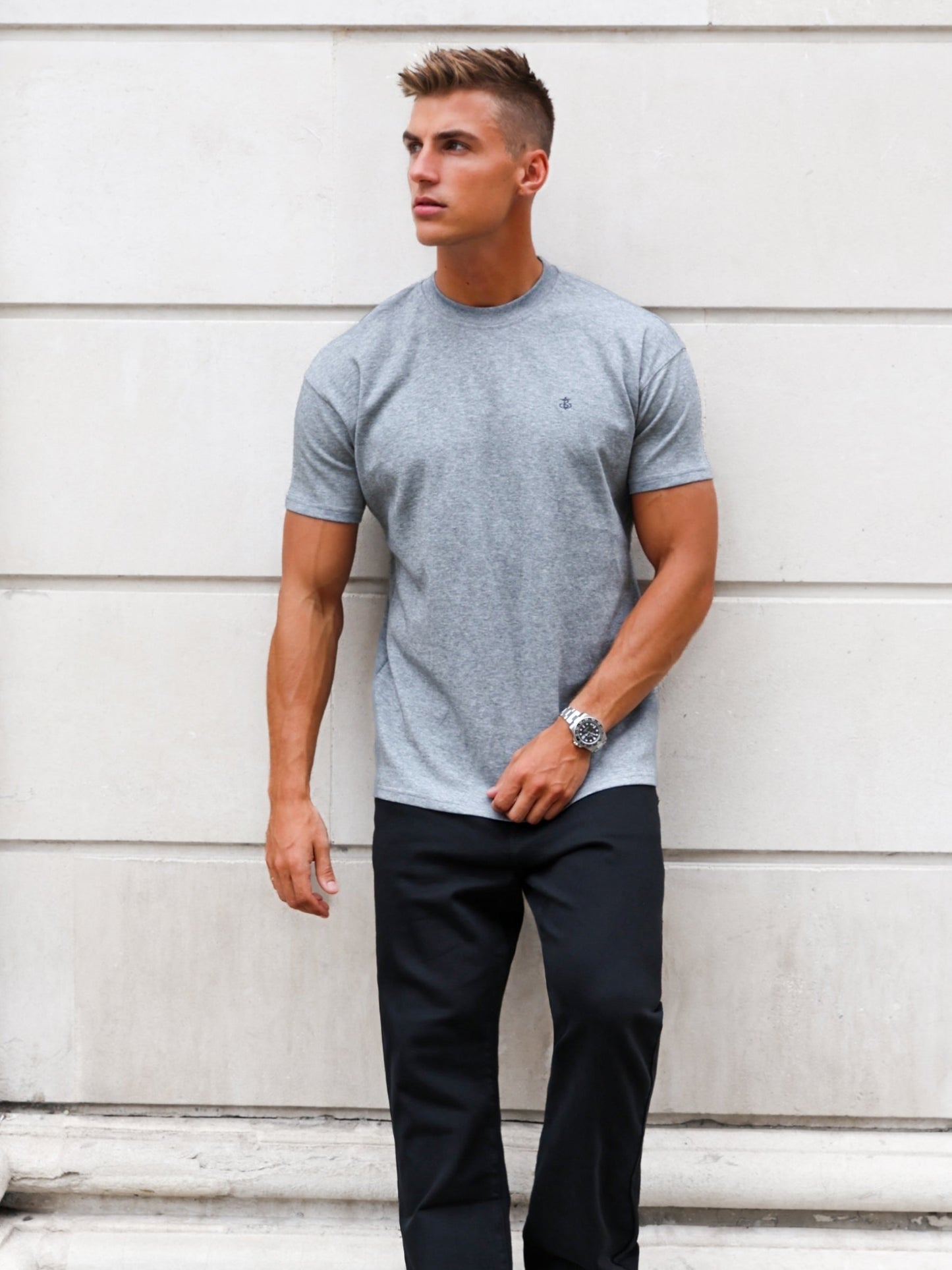 Anchor Relaxed T-Shirt - Marl Grey