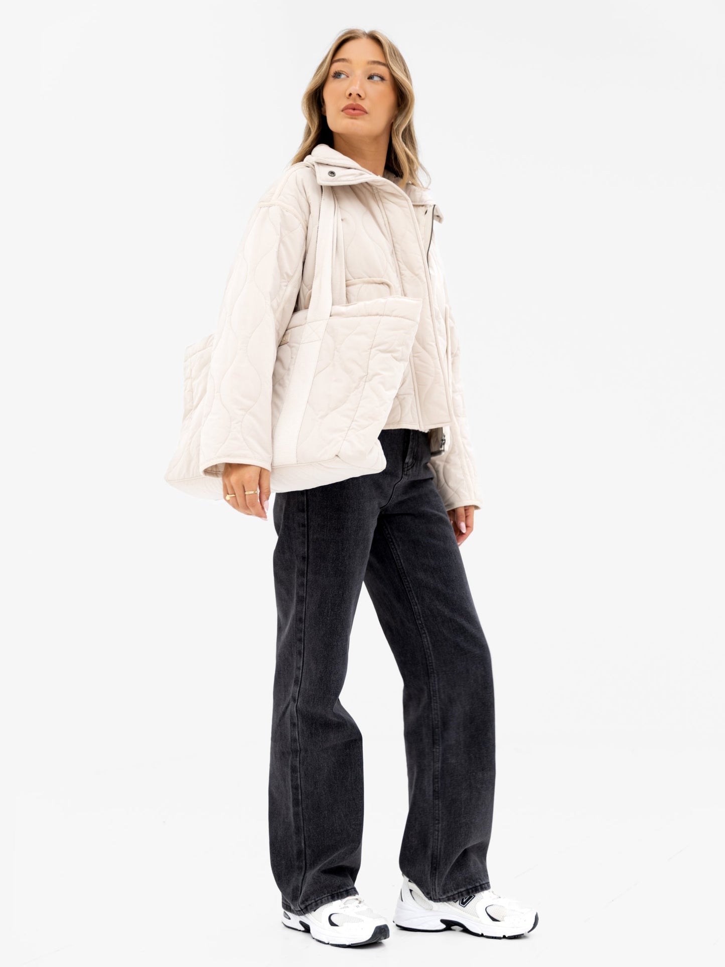 Quilted Tote Bag - Chalk