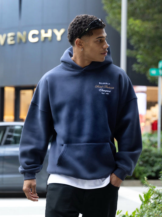 Legacy Relaxed Hoodie - True Navy