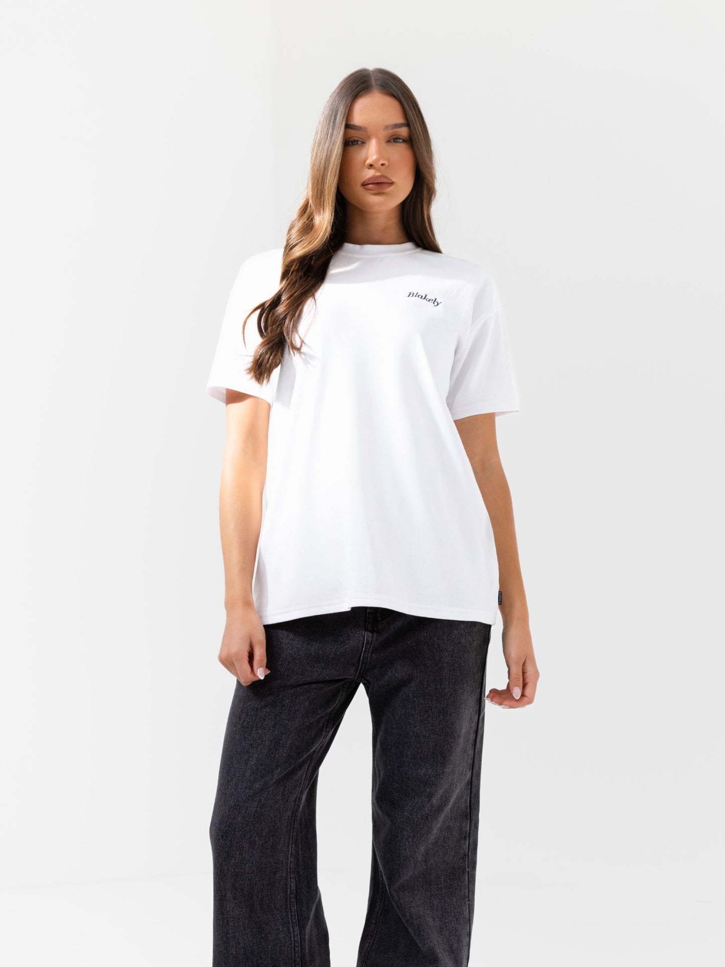 Callie Cherry Oversized T-Shirt - White