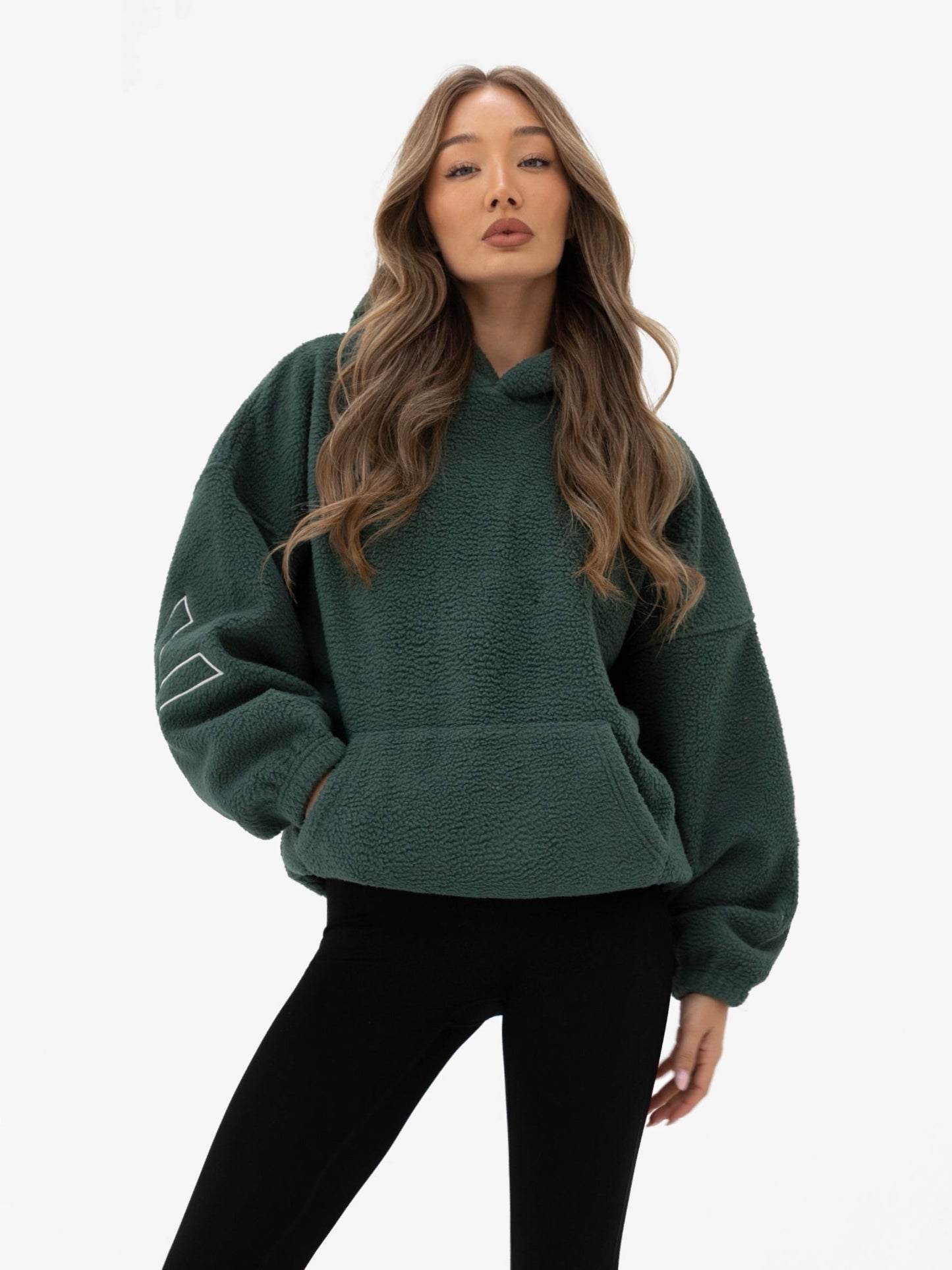Borg Isabel Oversized Hoodie - Green