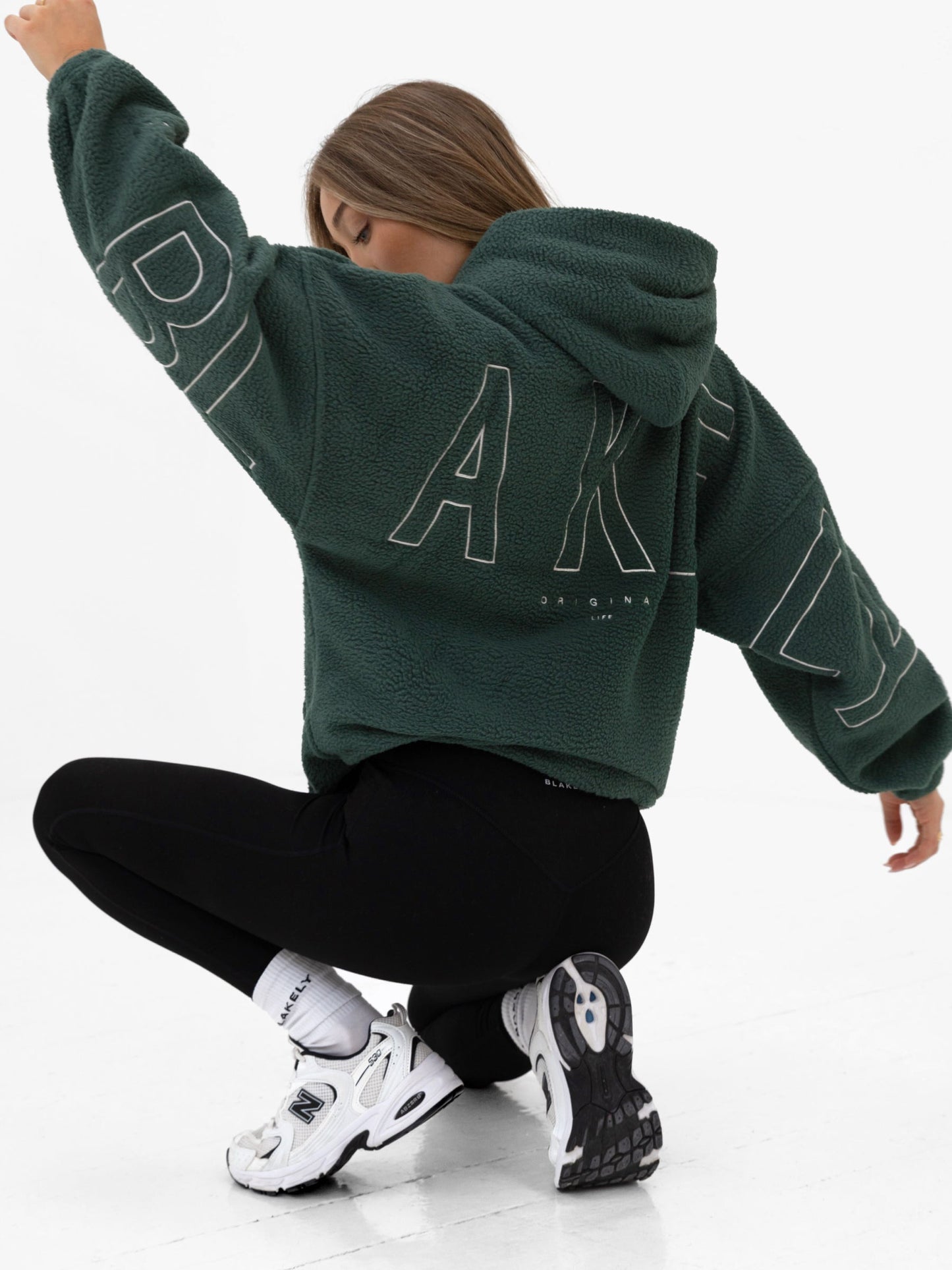 Borg Isabel Oversized Hoodie - Green