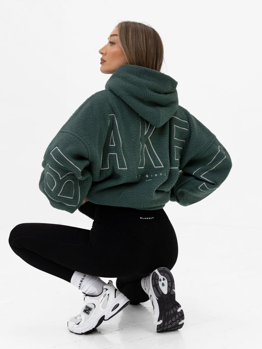 Borg Isabel Oversized Hoodie - Green