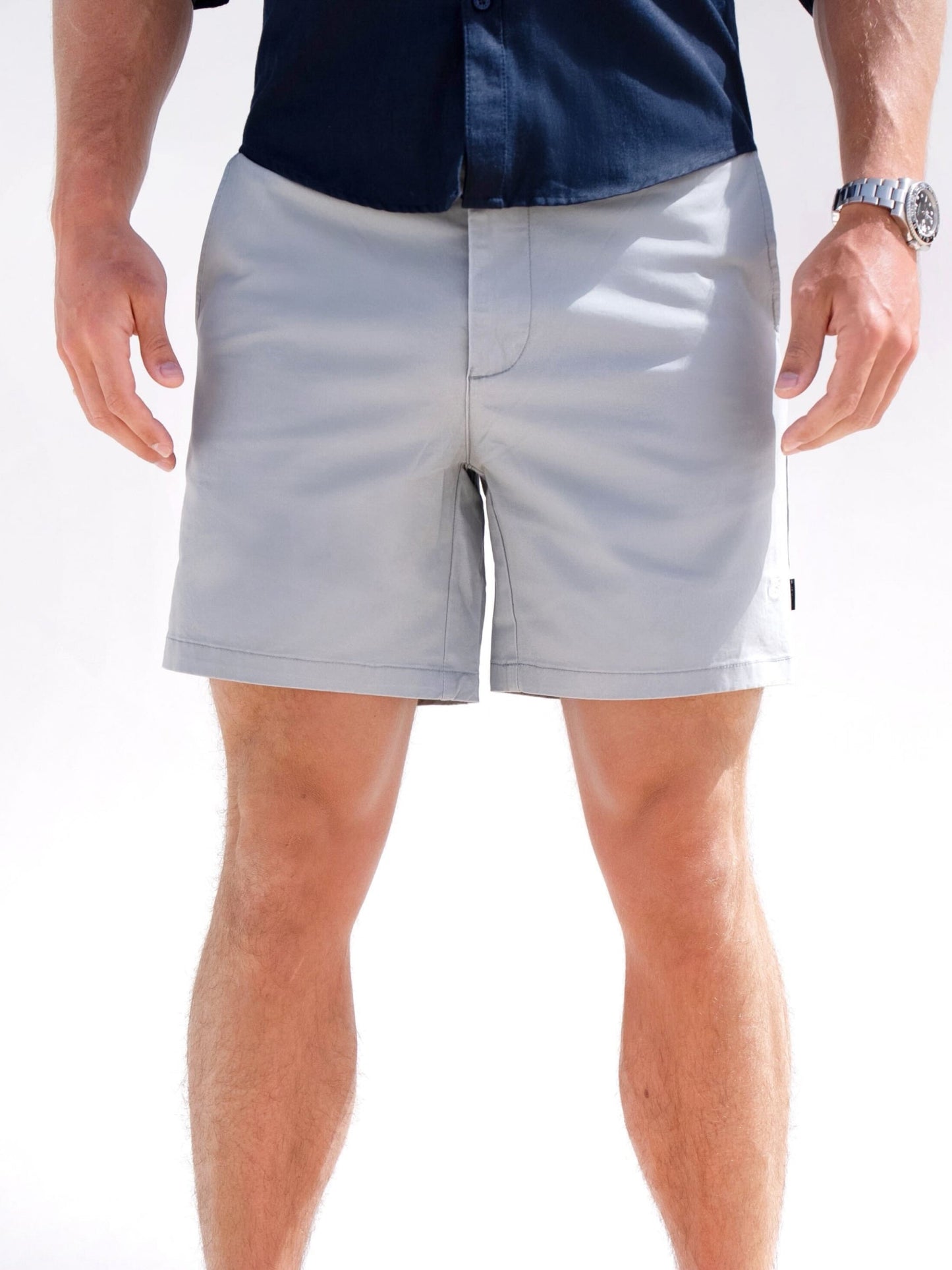 Stretch Chino Shorts - Grey