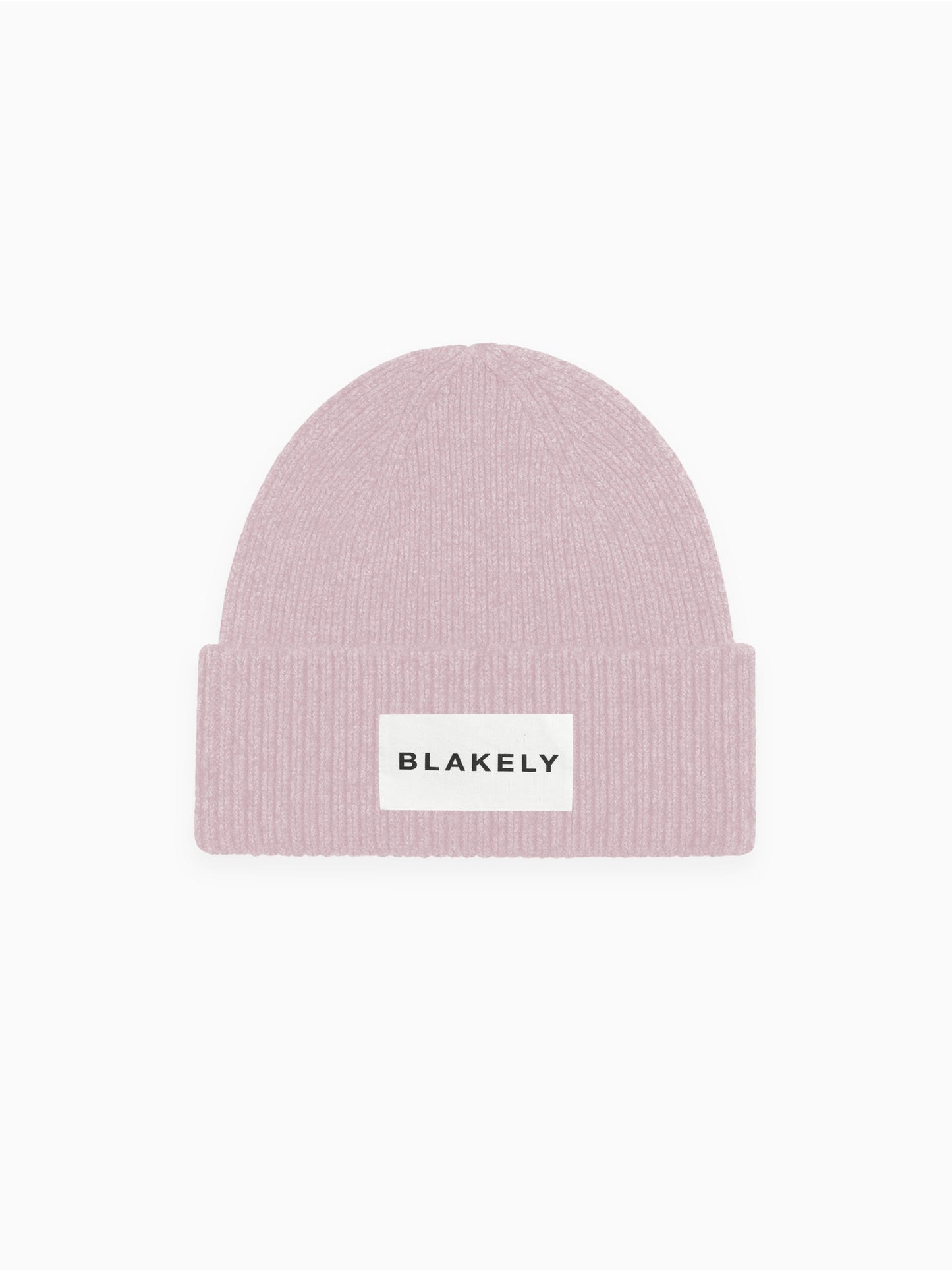 Label Knit Beanie - Dusty Pink