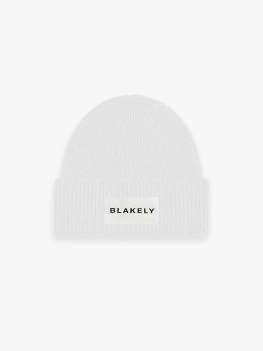 Label Knit Beanie - Marl Grey
