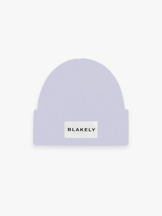 Label Knit Beanie - Lilac