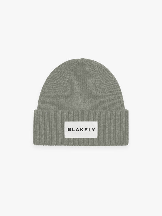 Label Knit Beanie - Safari Green