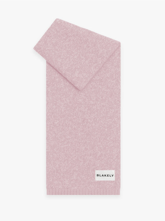 Label Knitted Scarf - Dusty Pink