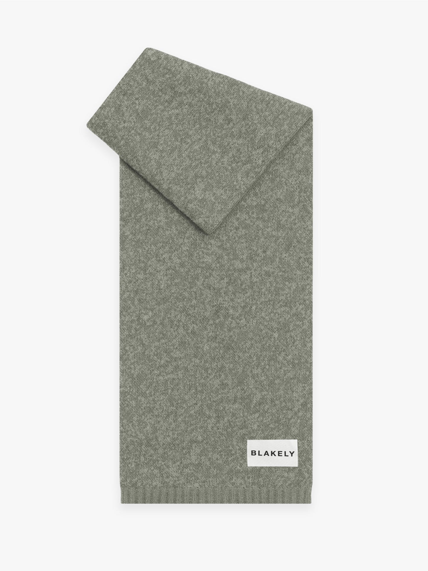 Label Knitted Scarf - Safari Green